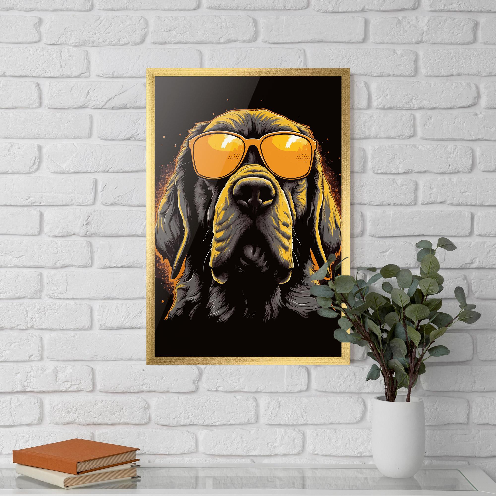 Рамкиран постер Coolest Dog mockup 5