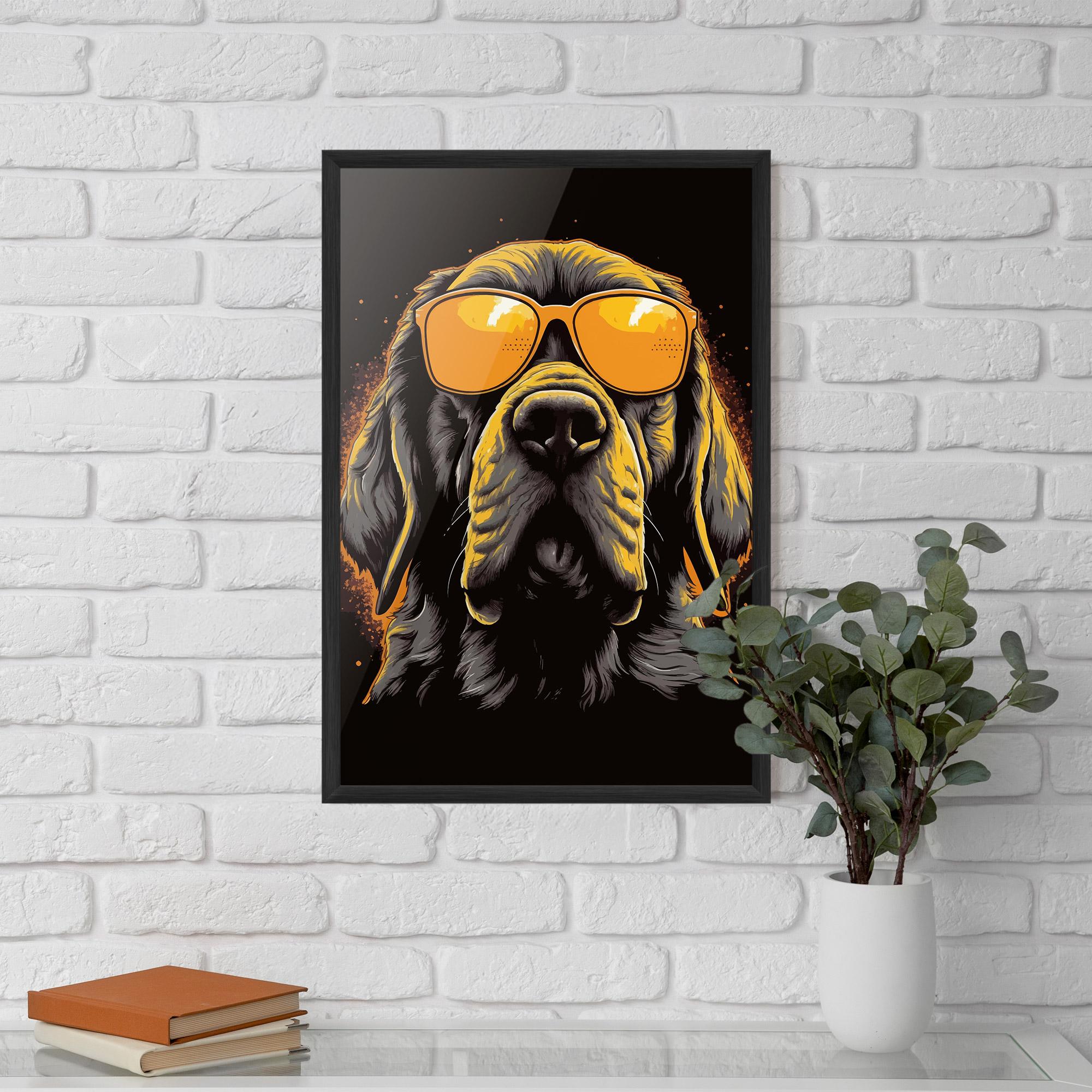 Рамкиран постер Coolest Dog mockup 5