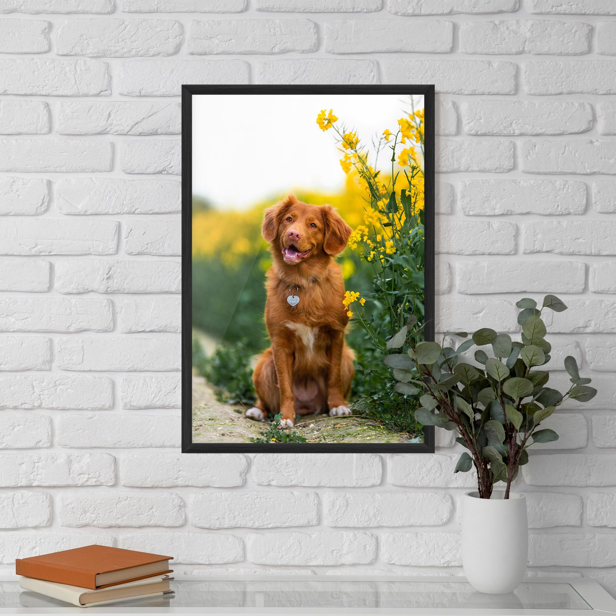 Dog Yellow Flowers mockup 5