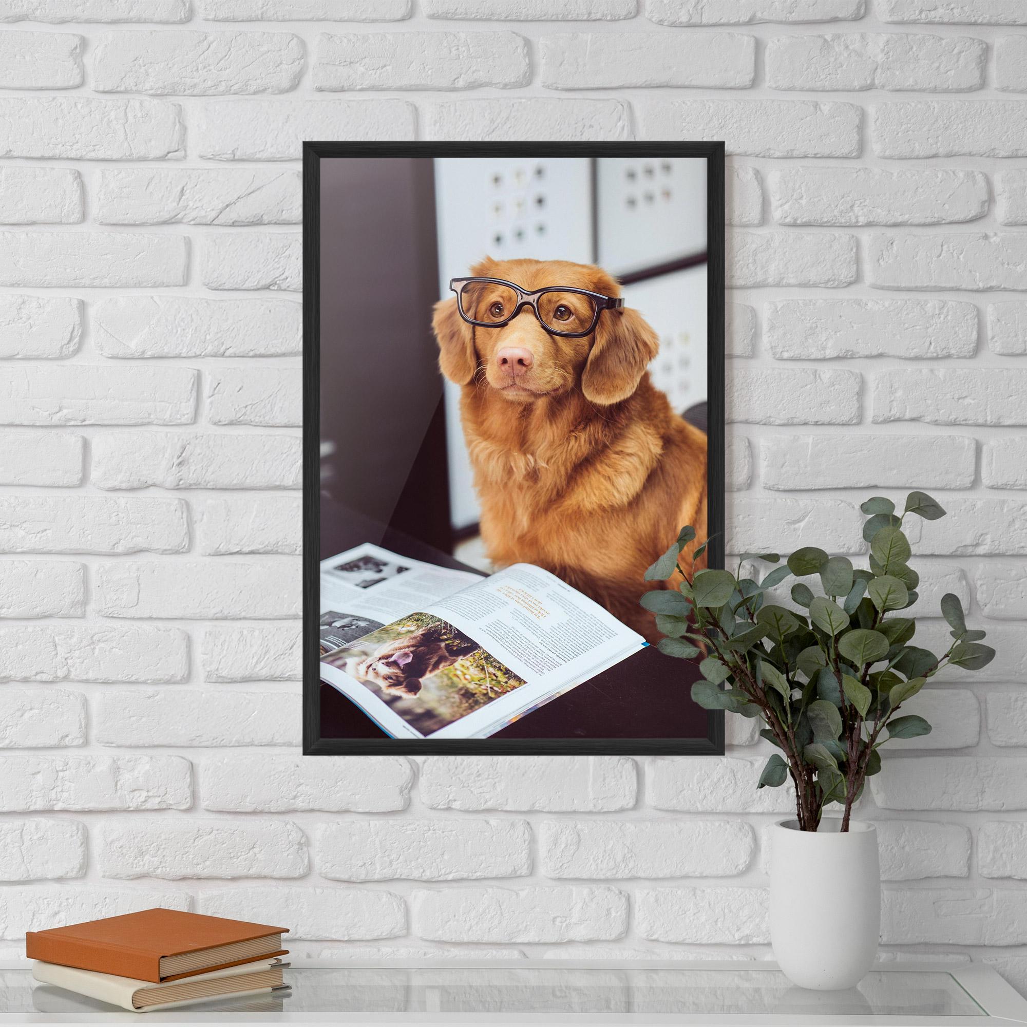 Рамкиран постер Learning Dog mockup 5