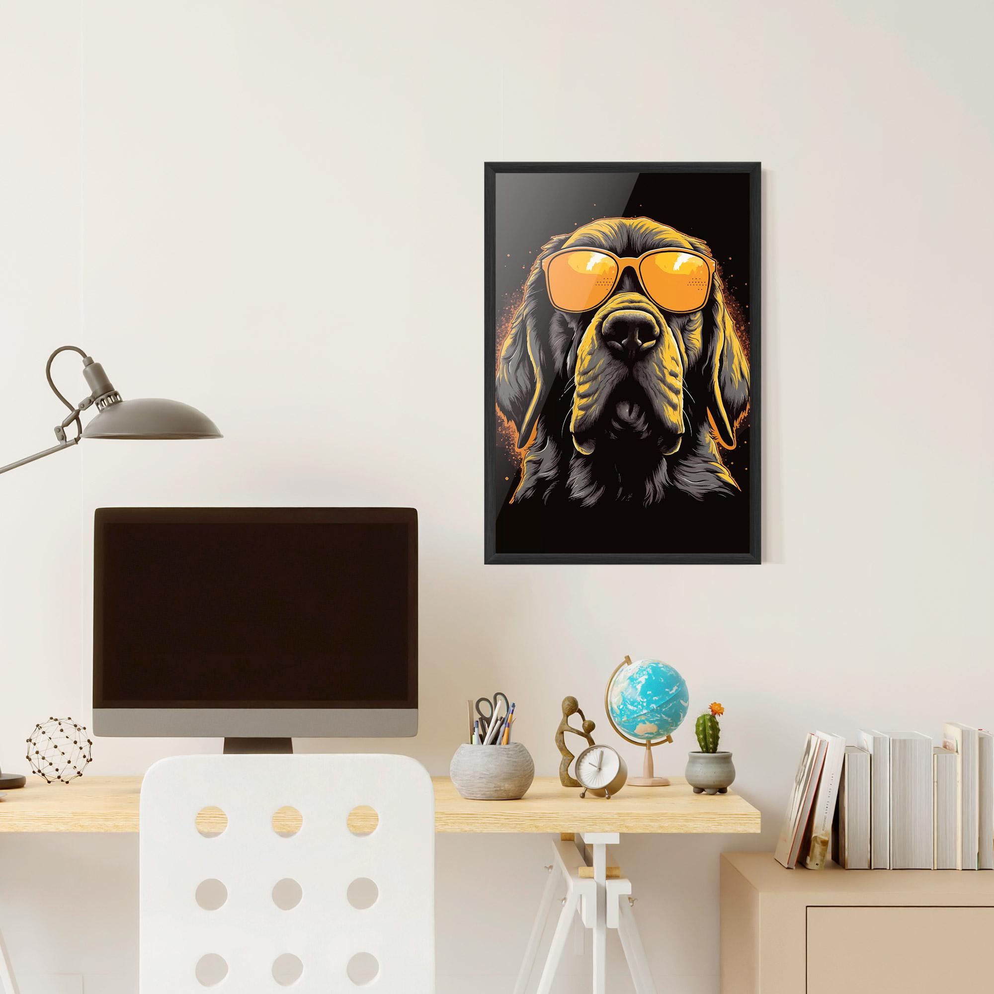 Рамкиран постер Coolest Dog mockup 6