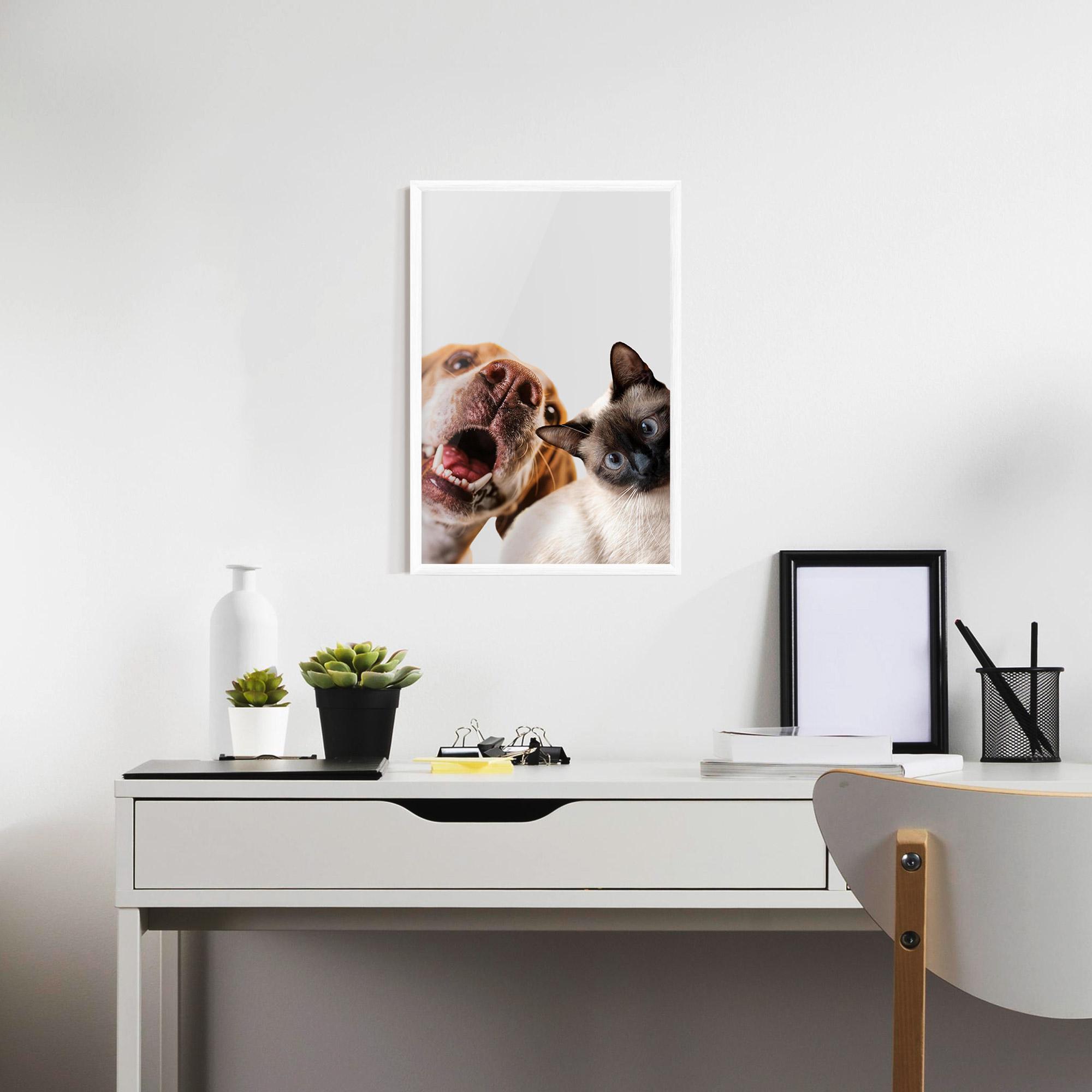 Рамкиран постер Cute Pet Collage mockup 7
