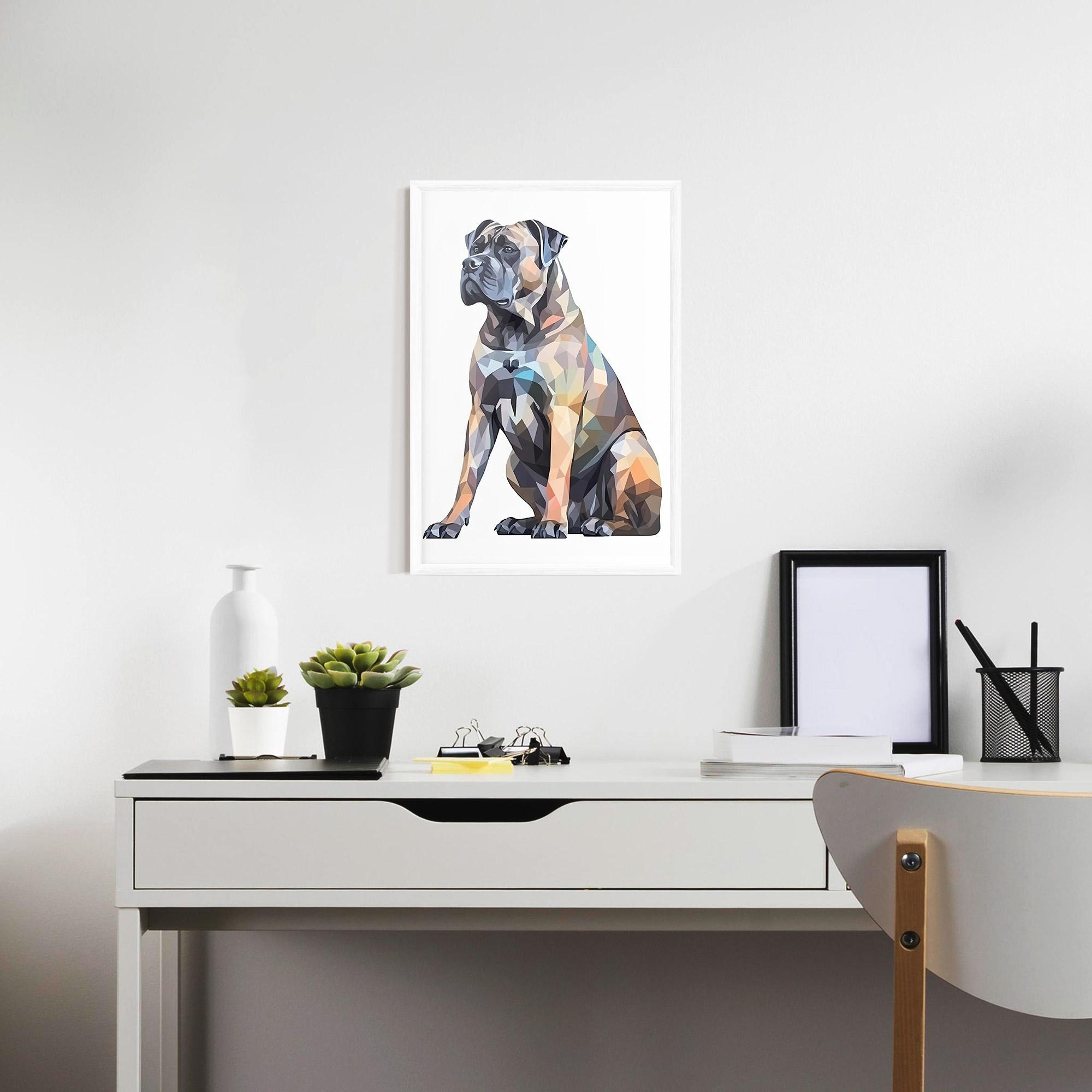 Рамкиран постер Watercolor Cane Corso mockup 7