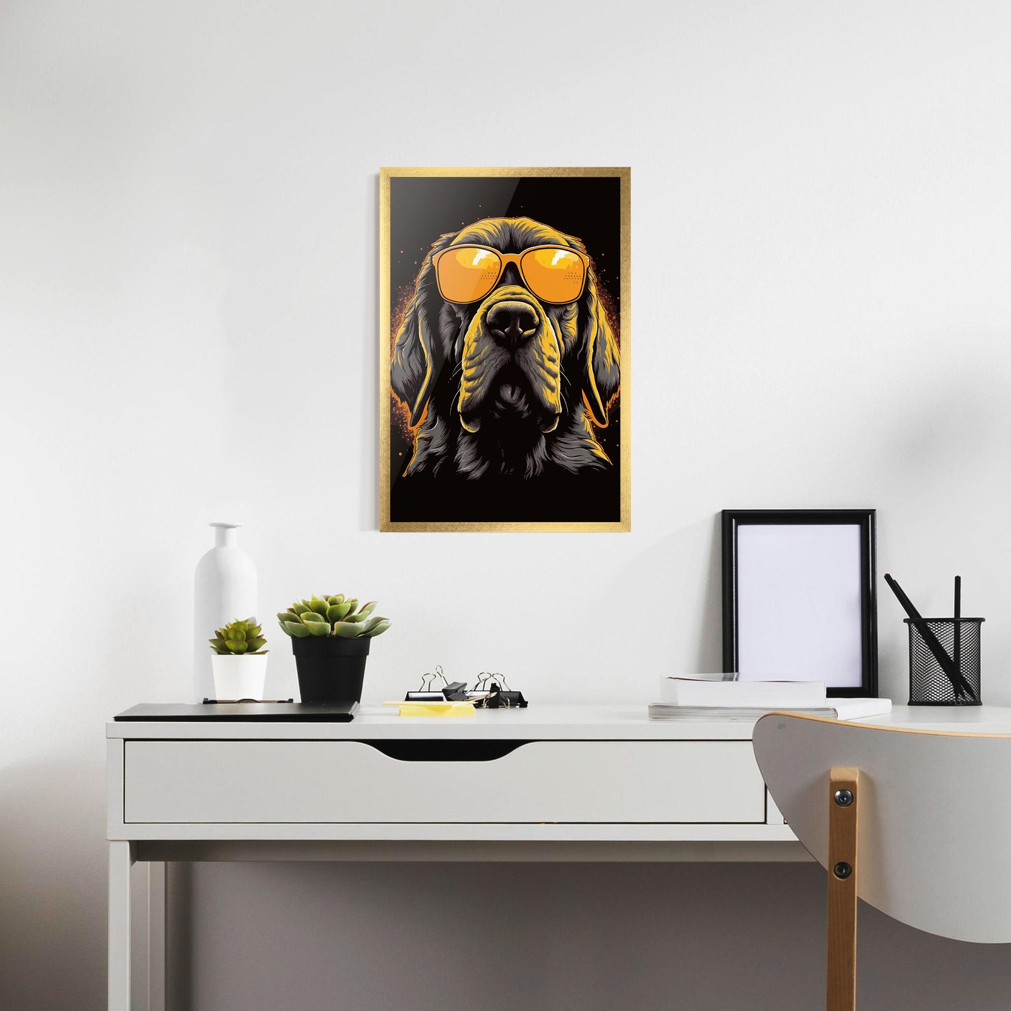 Рамкиран постер Coolest Dog mockup 7