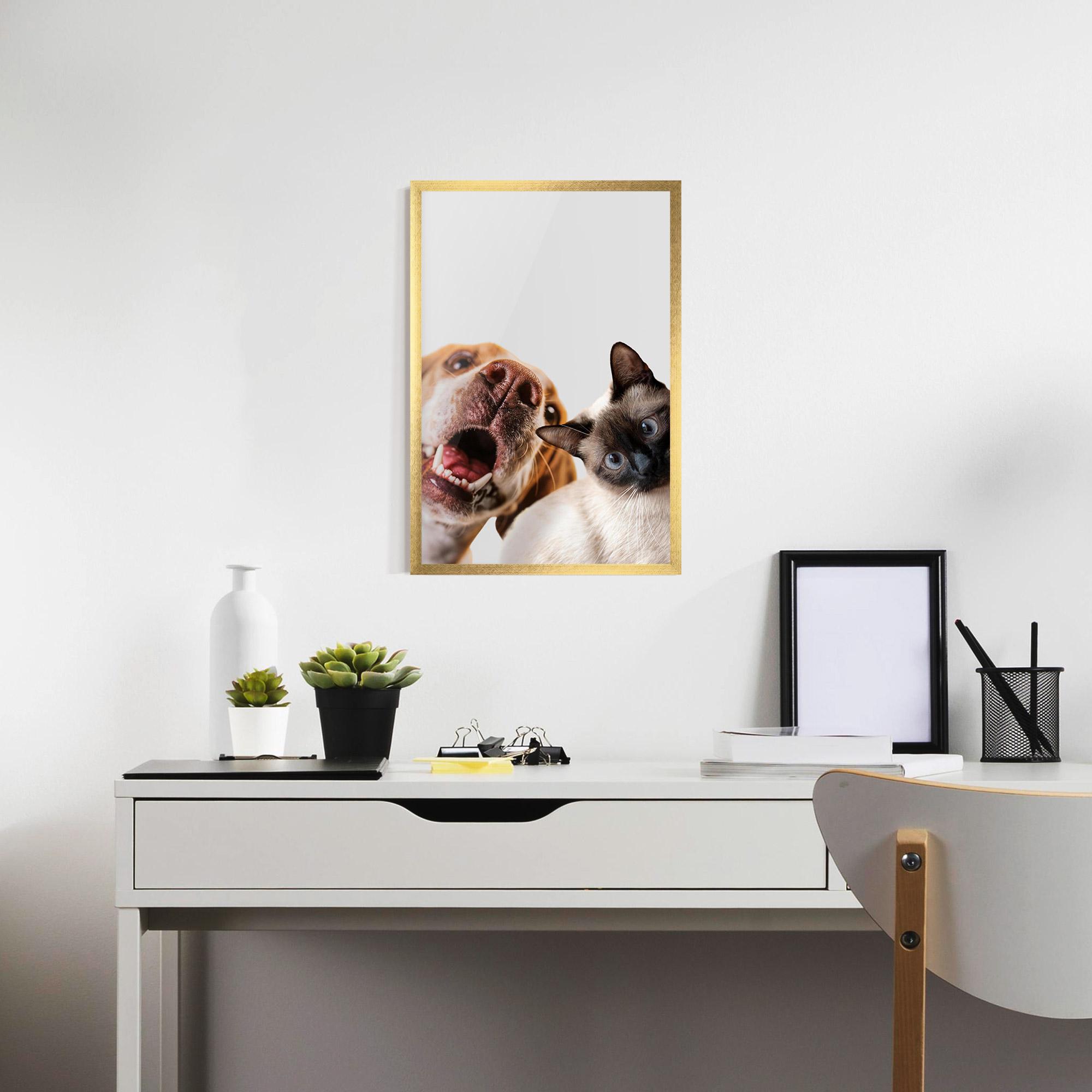 Рамкиран постер Cute Pet Collage mockup 7