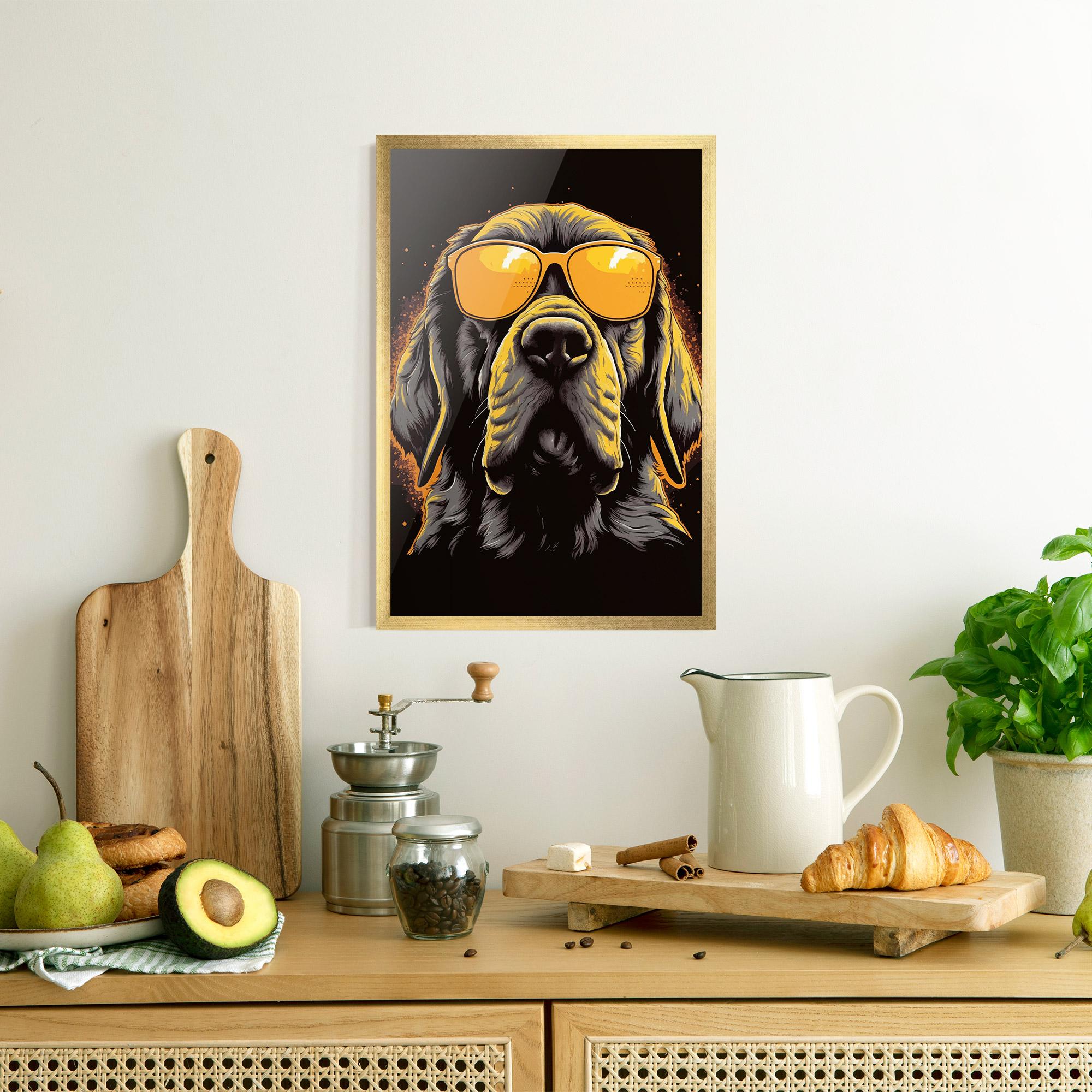 Рамкиран постер Coolest Dog mockup 8