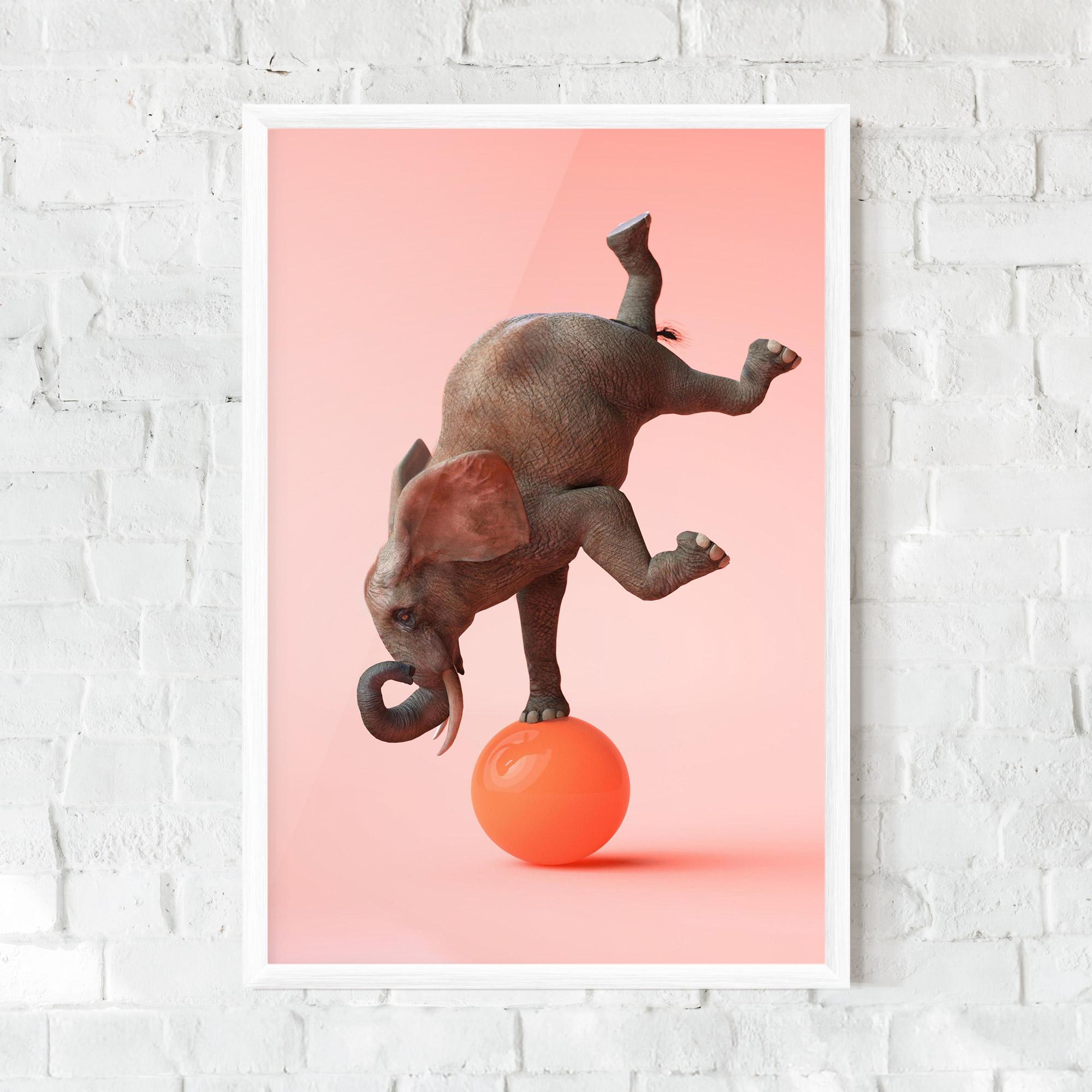 Рамкиран постер Ball Elephant mockup 0