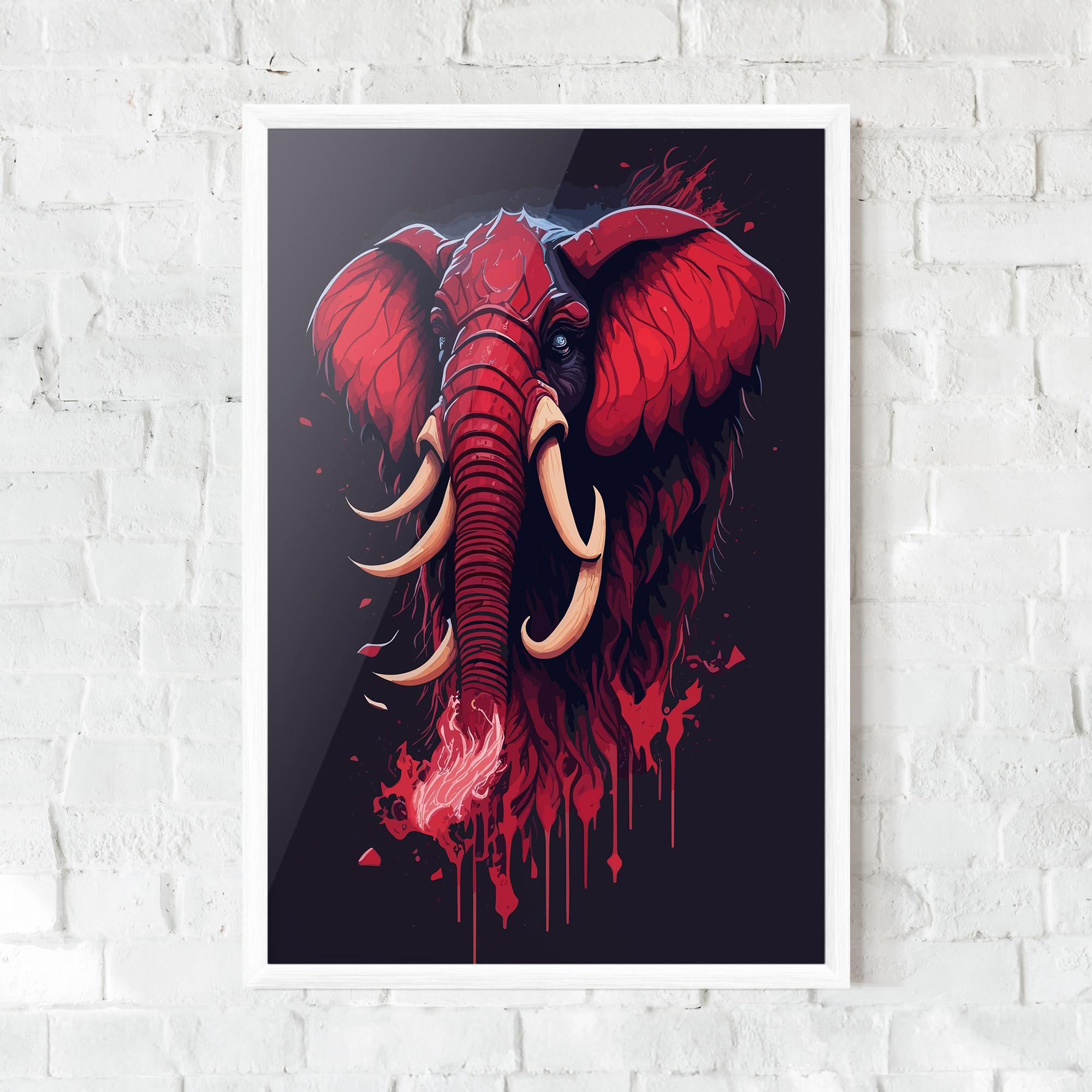 Рамкиран постер Bloody Elephant mockup 0