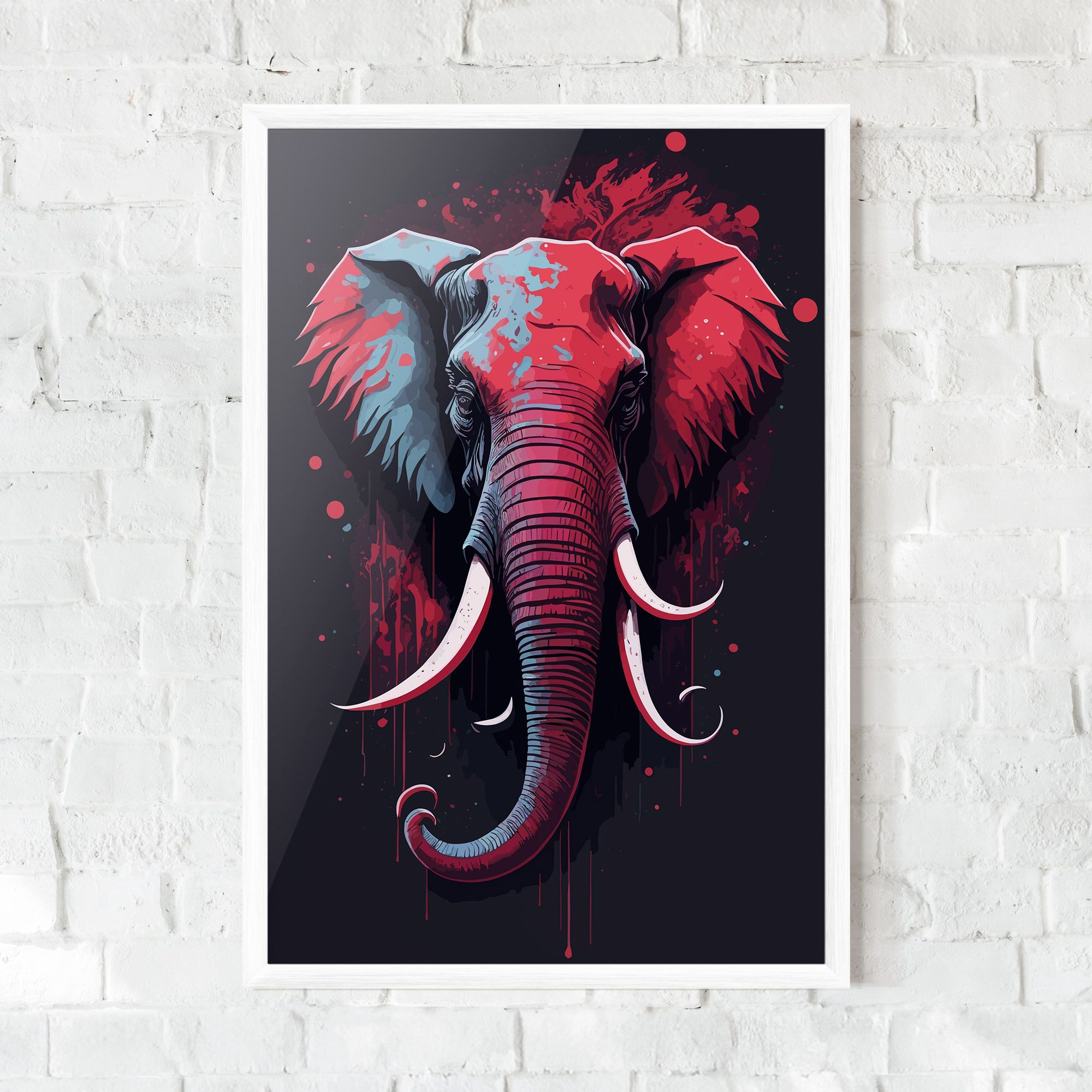 Red Blue Elephant mockup 0