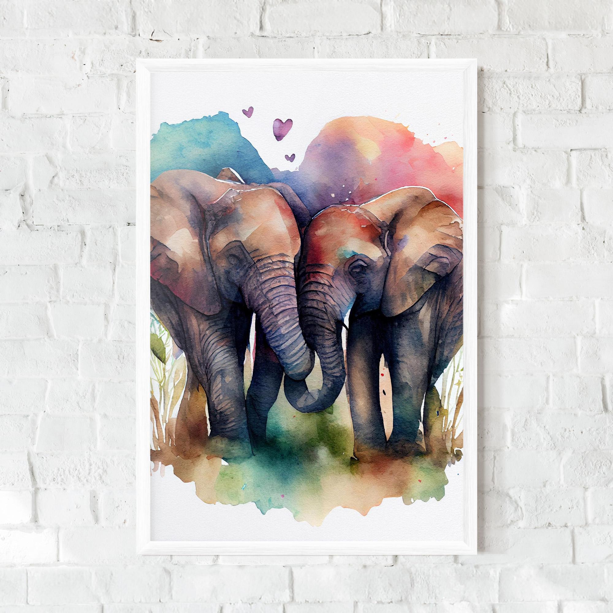 Рамкиран постер Watercolor Love mockup 0