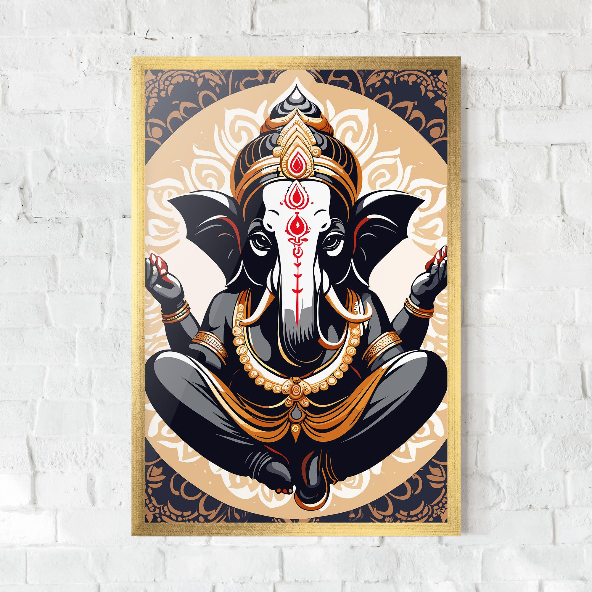 Рамкиран постер Elefant Color Mix mockup 0