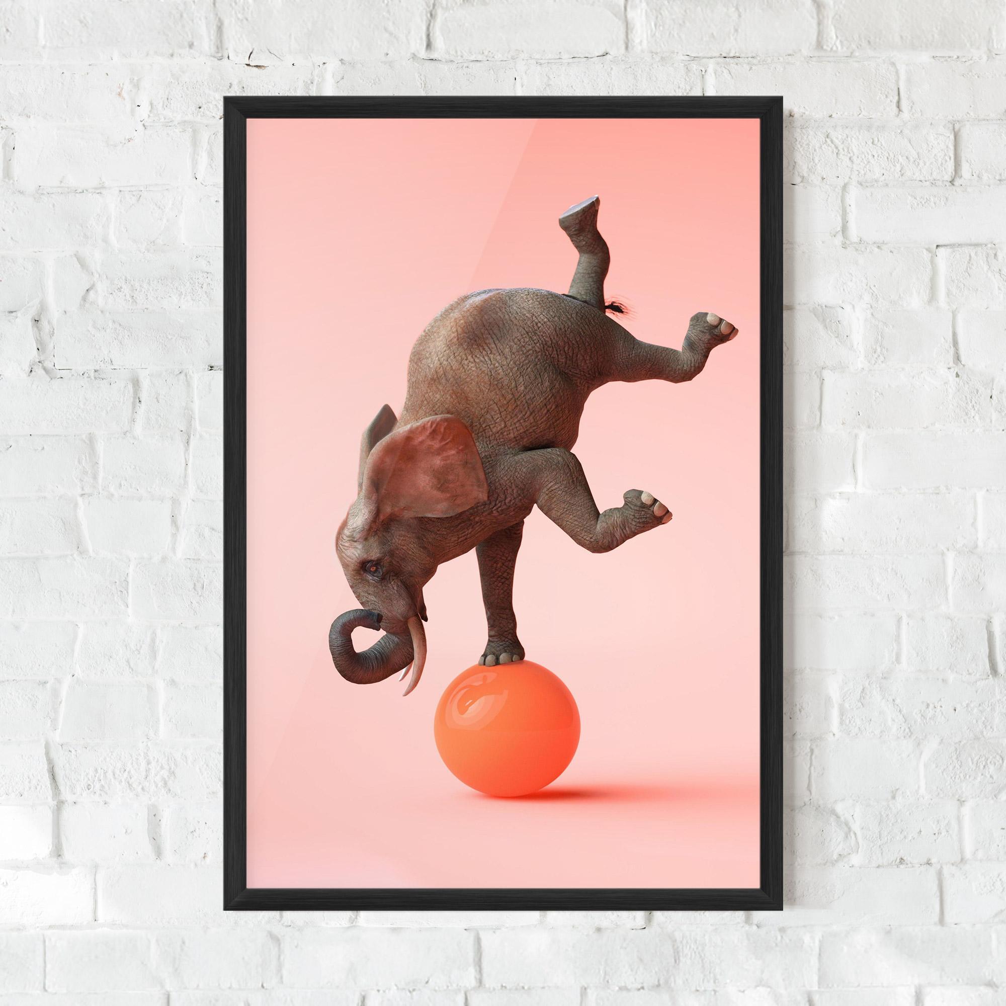 Рамкиран постер Ball Elephant mockup 0