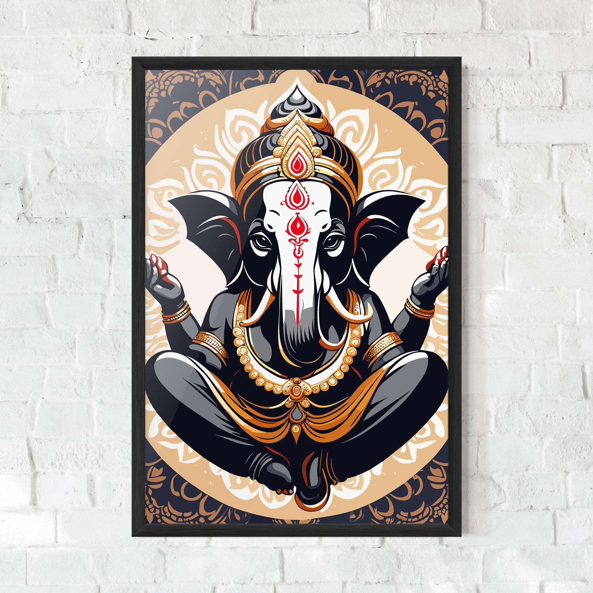 Рамкиран постер Elefant Color Mix mockup 0