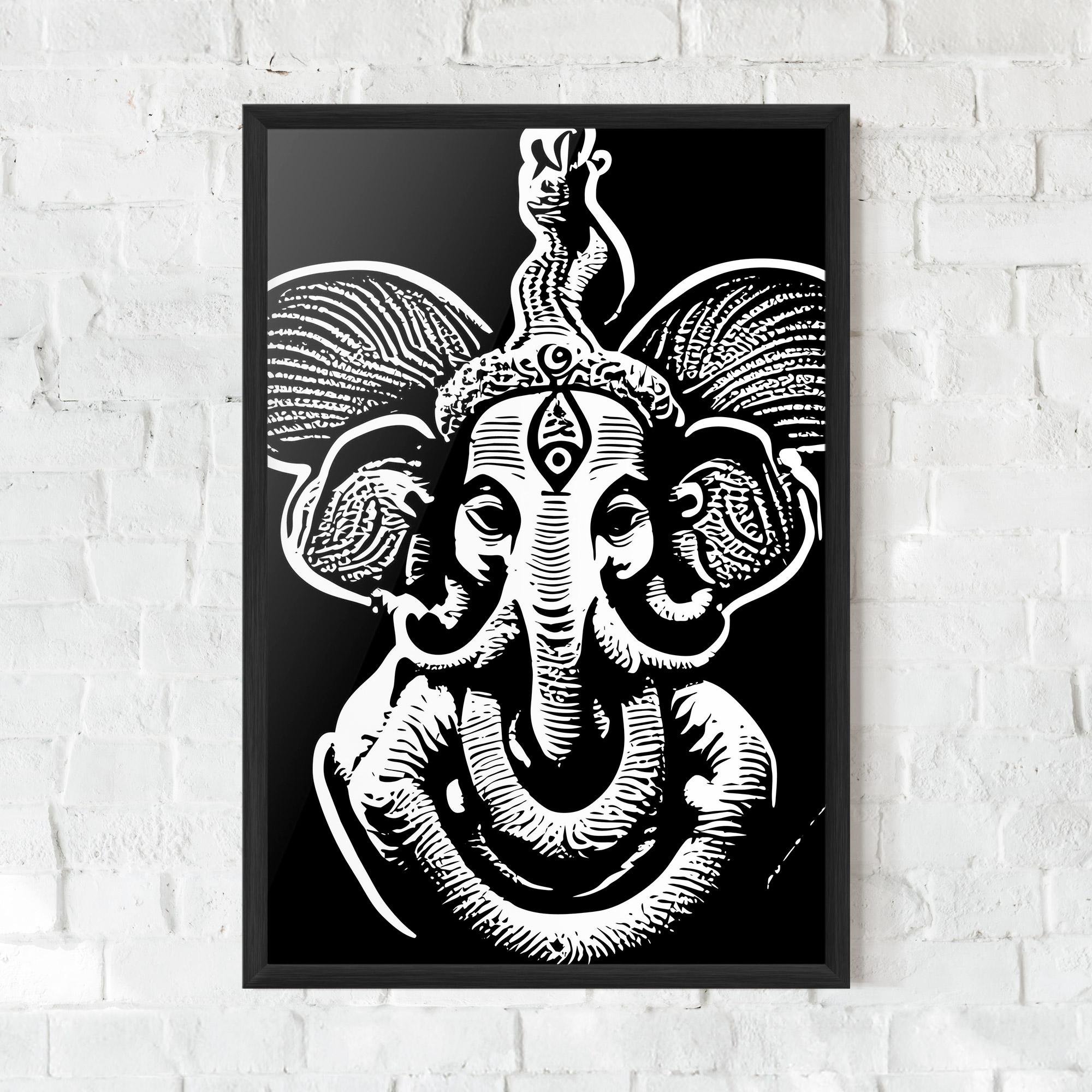 Рамкиран постер White Head Elephant mockup 0
