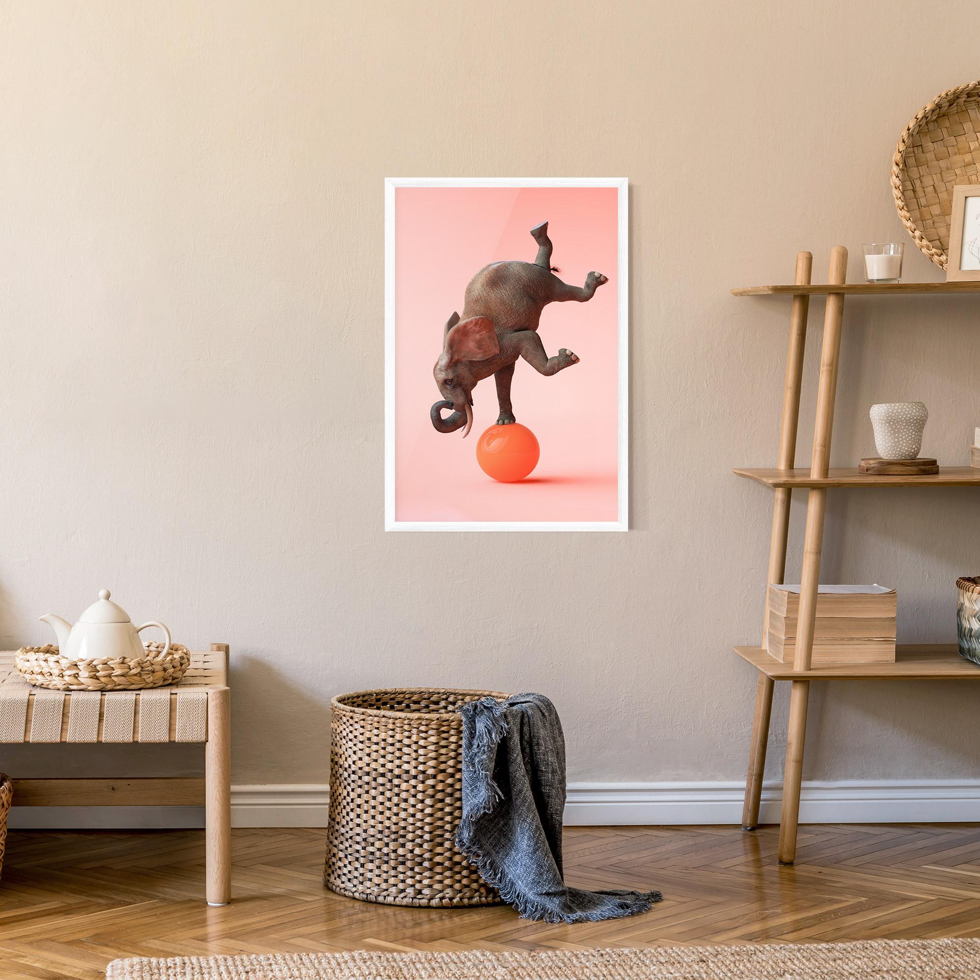 Рамкиран постер Ball Elephant mockup 9