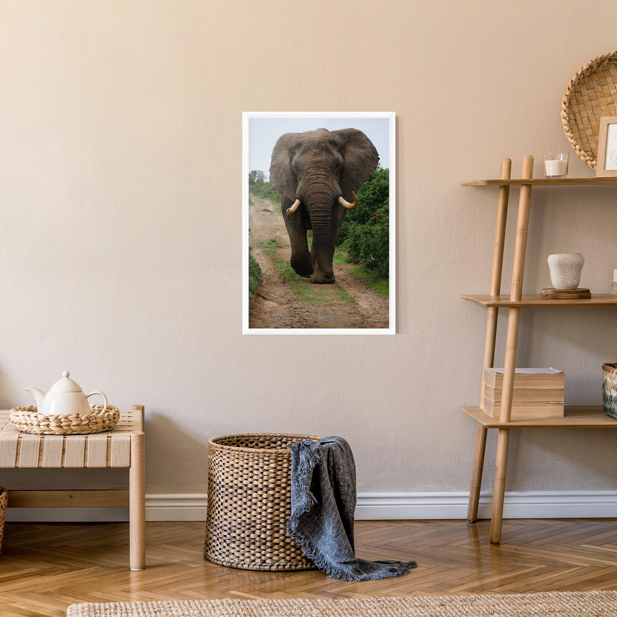 Рамкиран постер Elephant Safari mockup 9