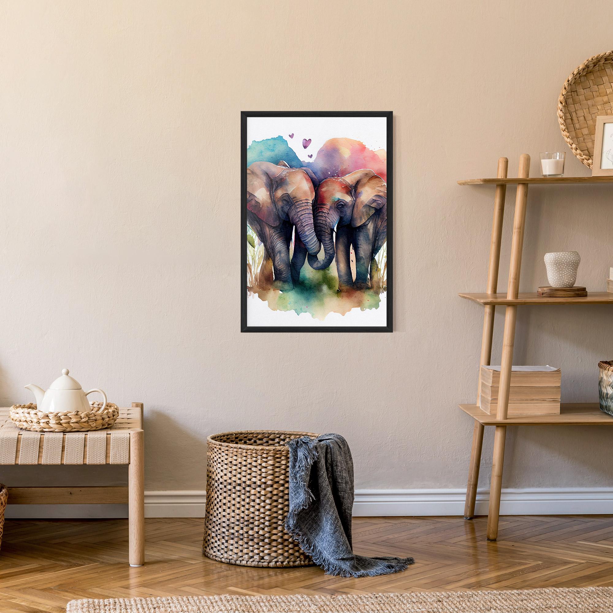 Рамкиран постер Watercolor Love mockup 9