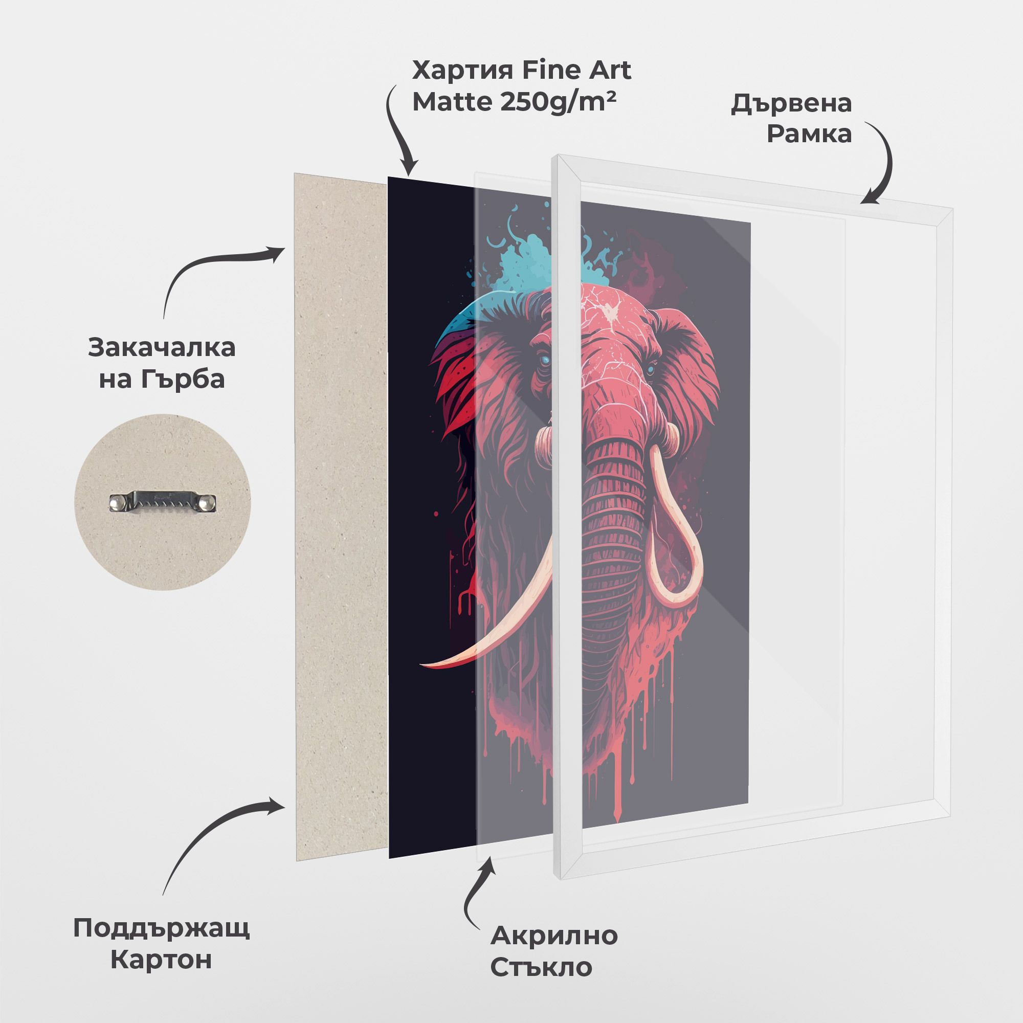 Blue Red Elephant mockup 1