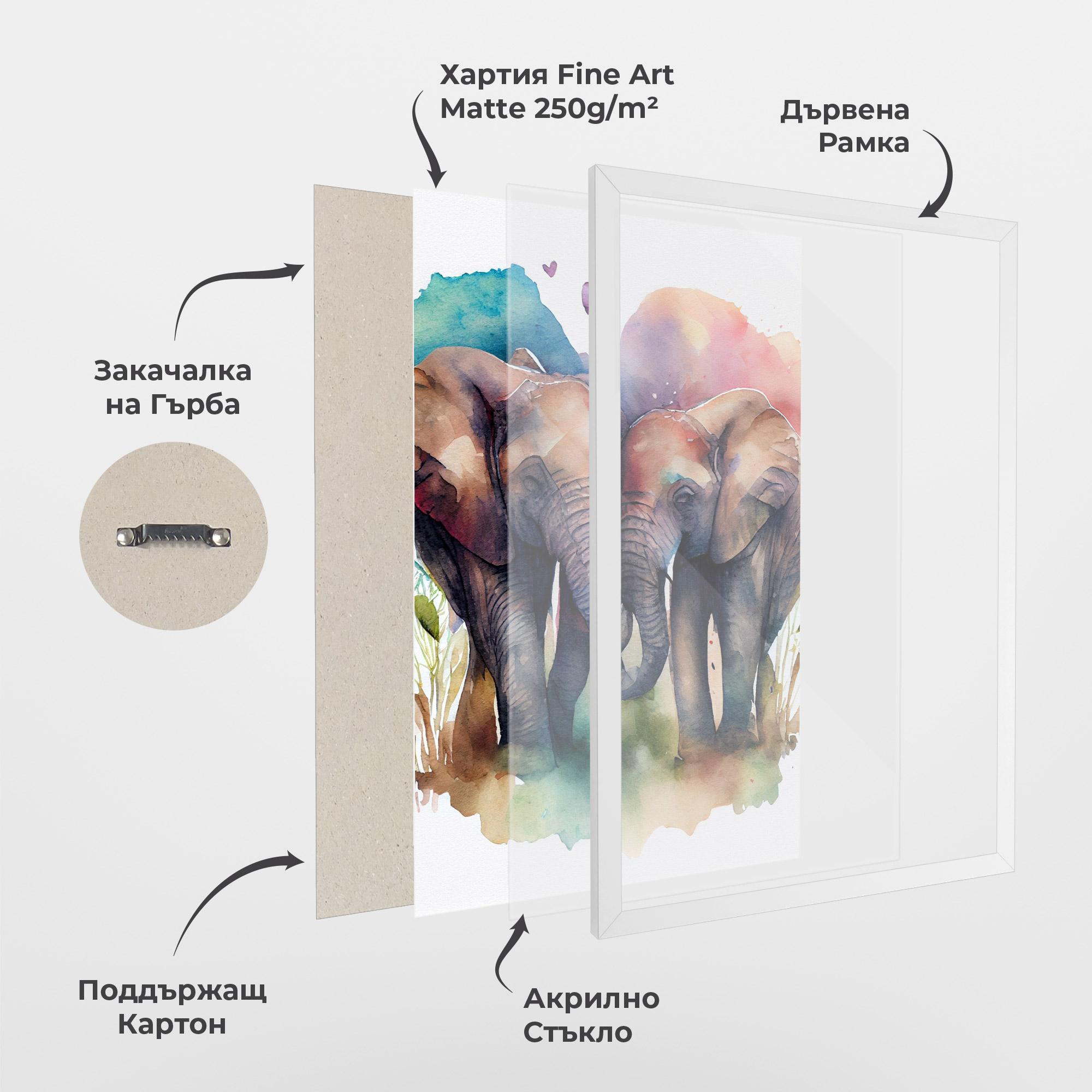 Рамкиран постер Watercolor Love mockup 1