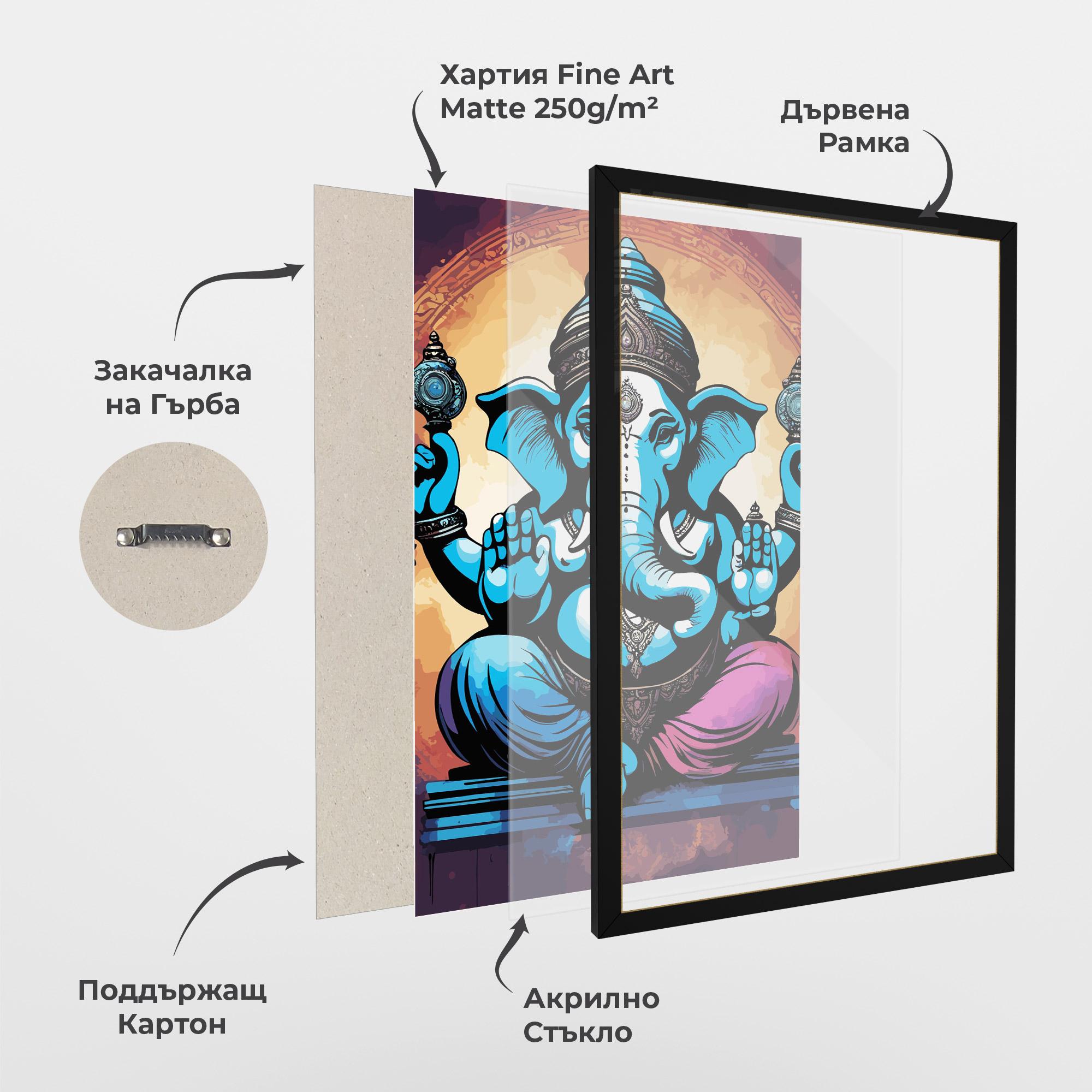 Рамкиран постер Colorful Chaturthi mockup 1