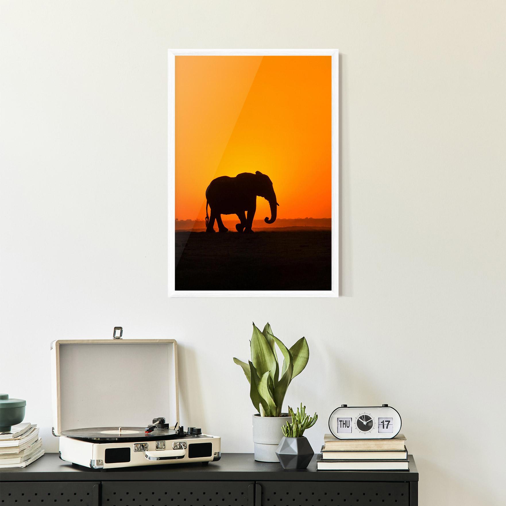 Рамкиран постер Beautiful Elephant mockup 2