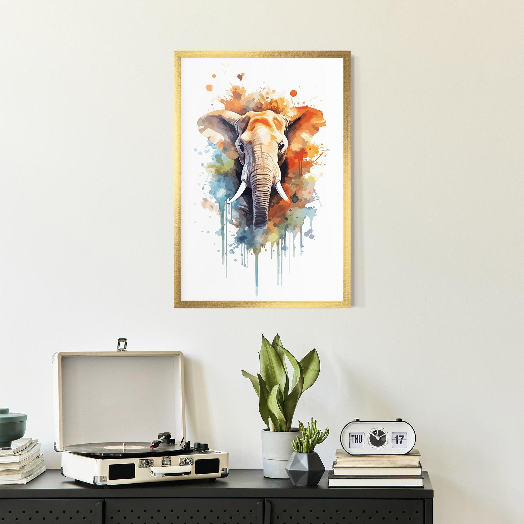 Рамкиран постер Safari Animal Art mockup 2