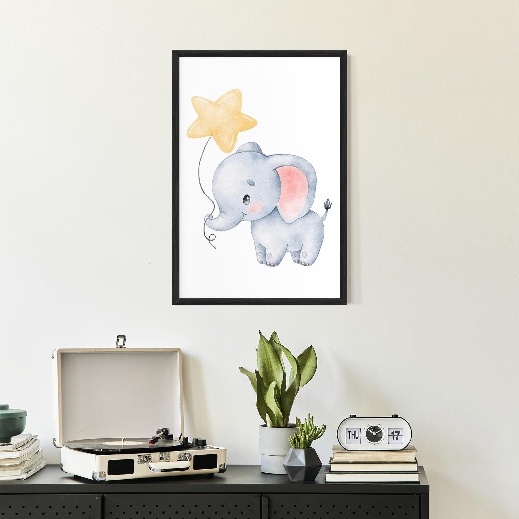 Рамкиран постер Baby Elephant Kids mockup 2
