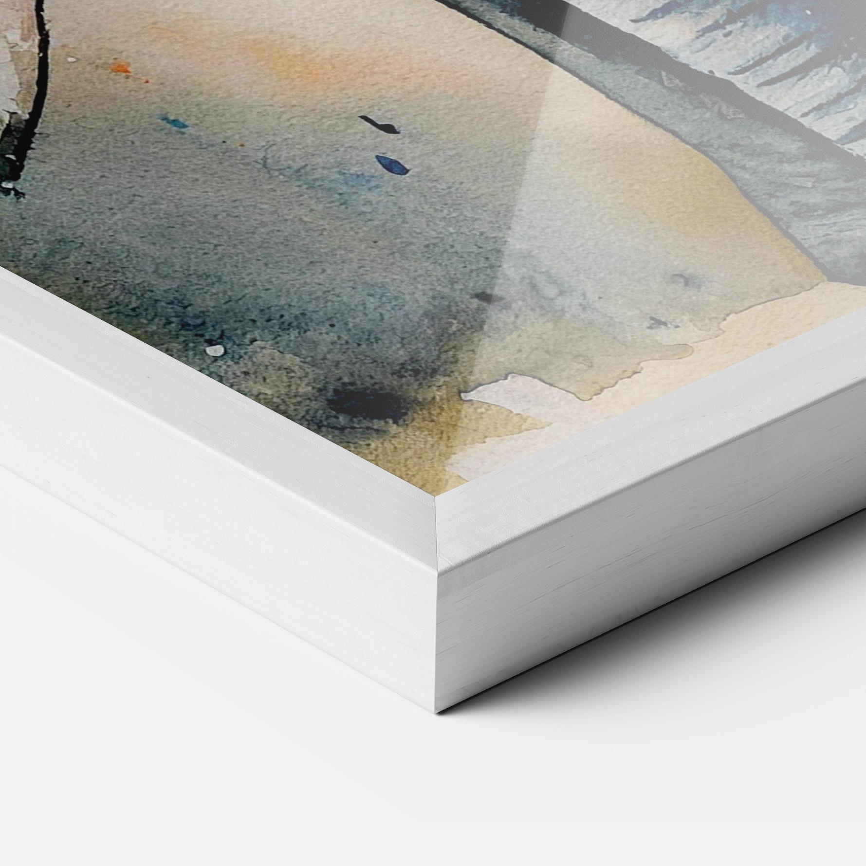 Рамкиран постер Watercolor Elephant Art mockup 3