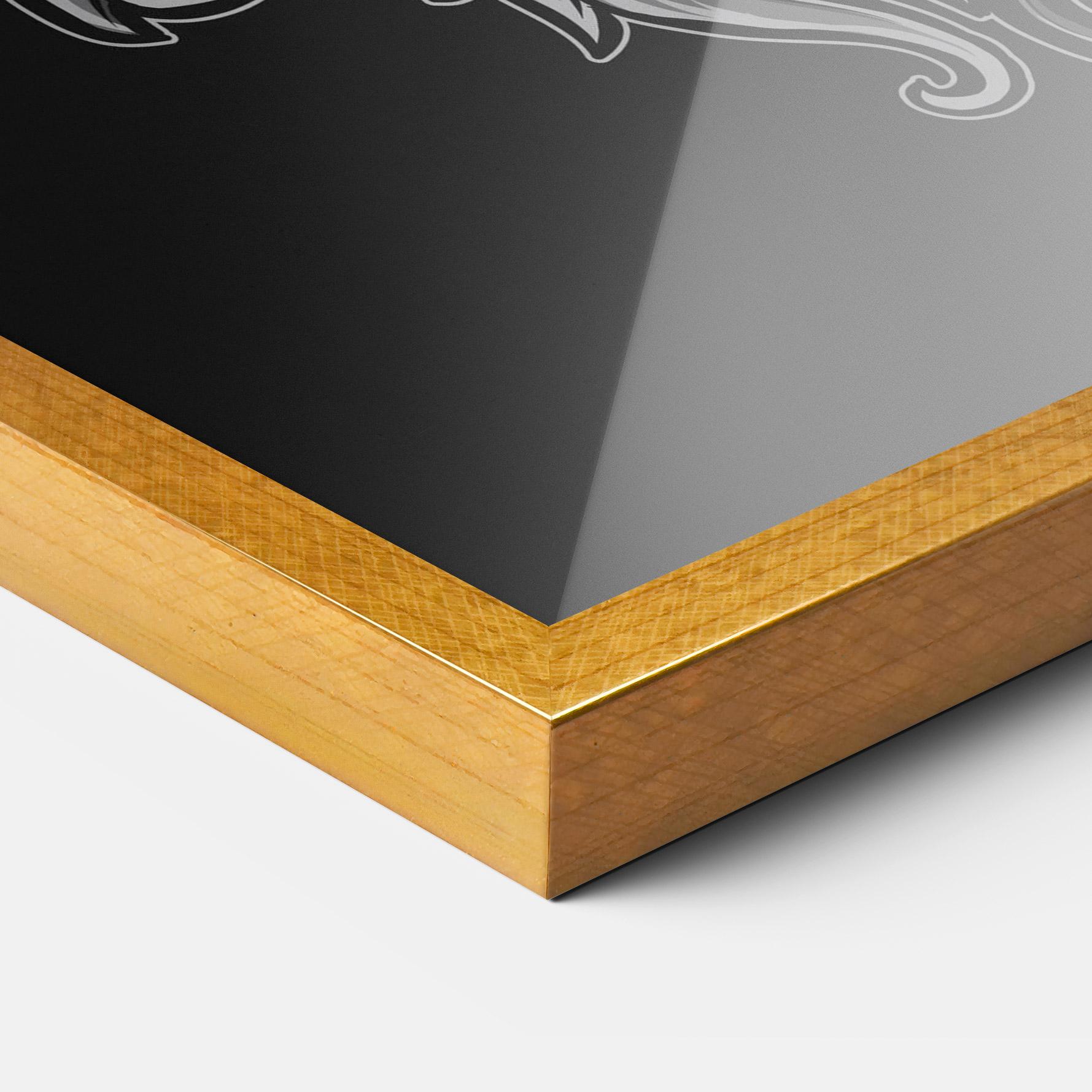 Рамкиран постер Grey Elephant Head mockup 3