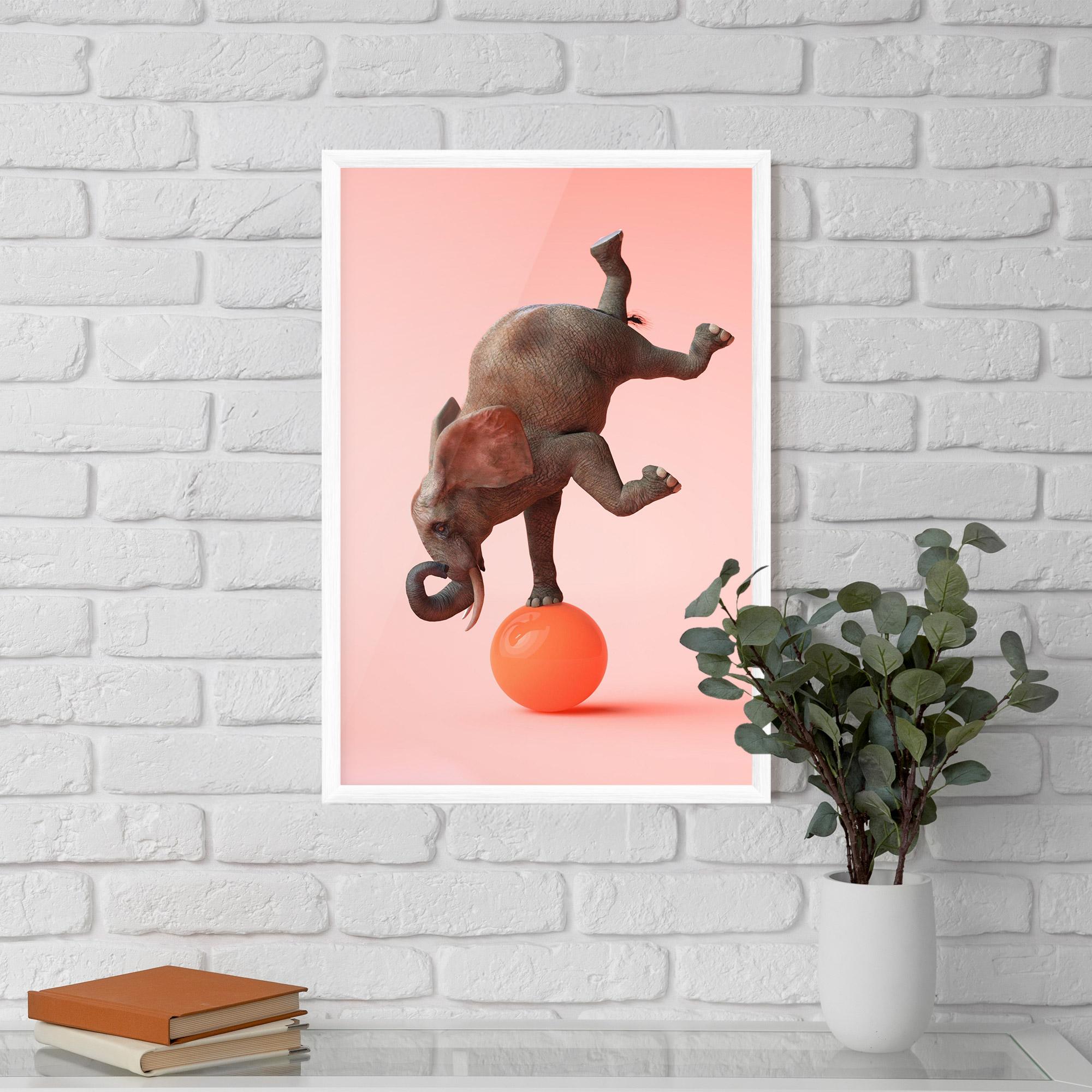 Рамкиран постер Ball Elephant mockup 5