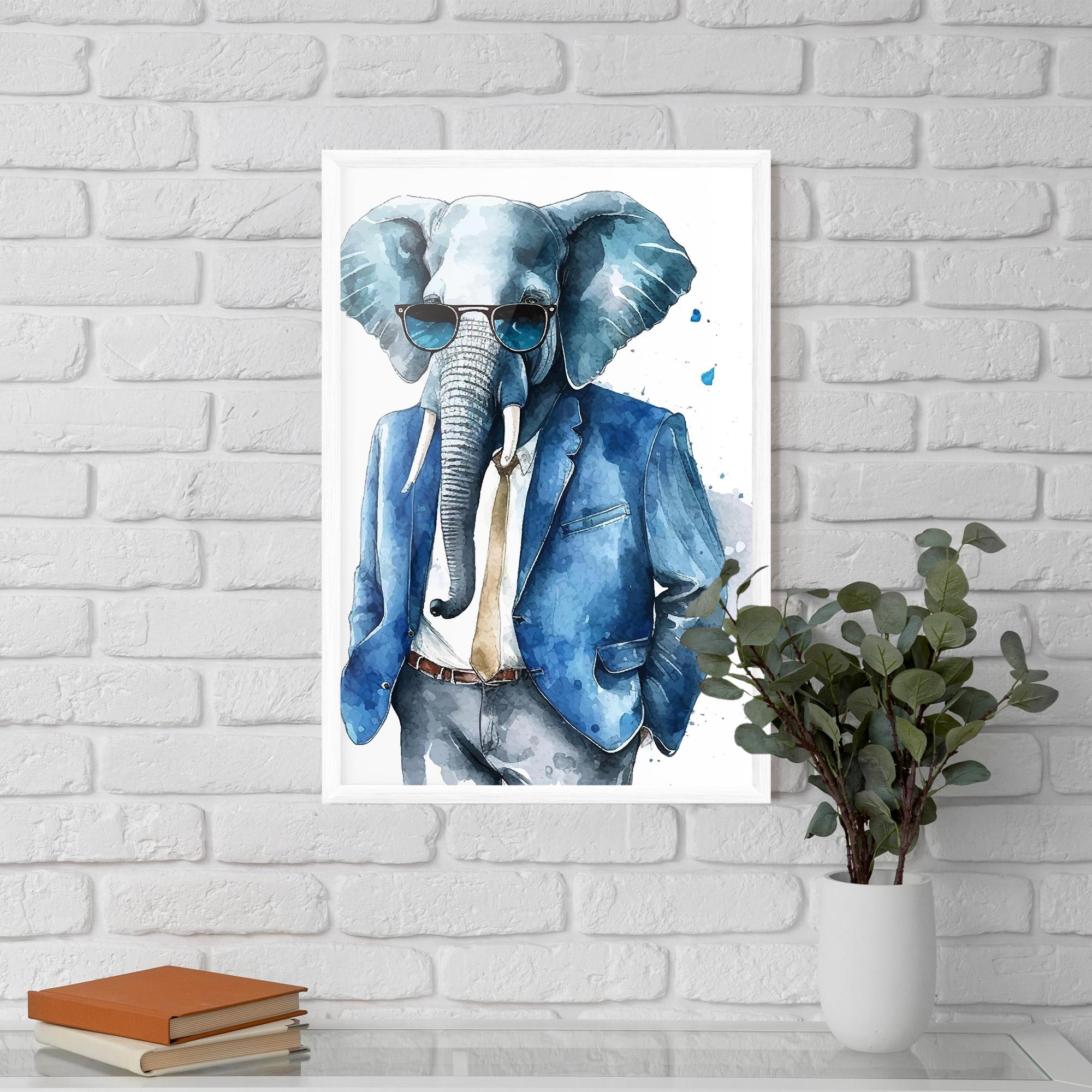 Рамкиран постер Bussiness Elephant mockup 5