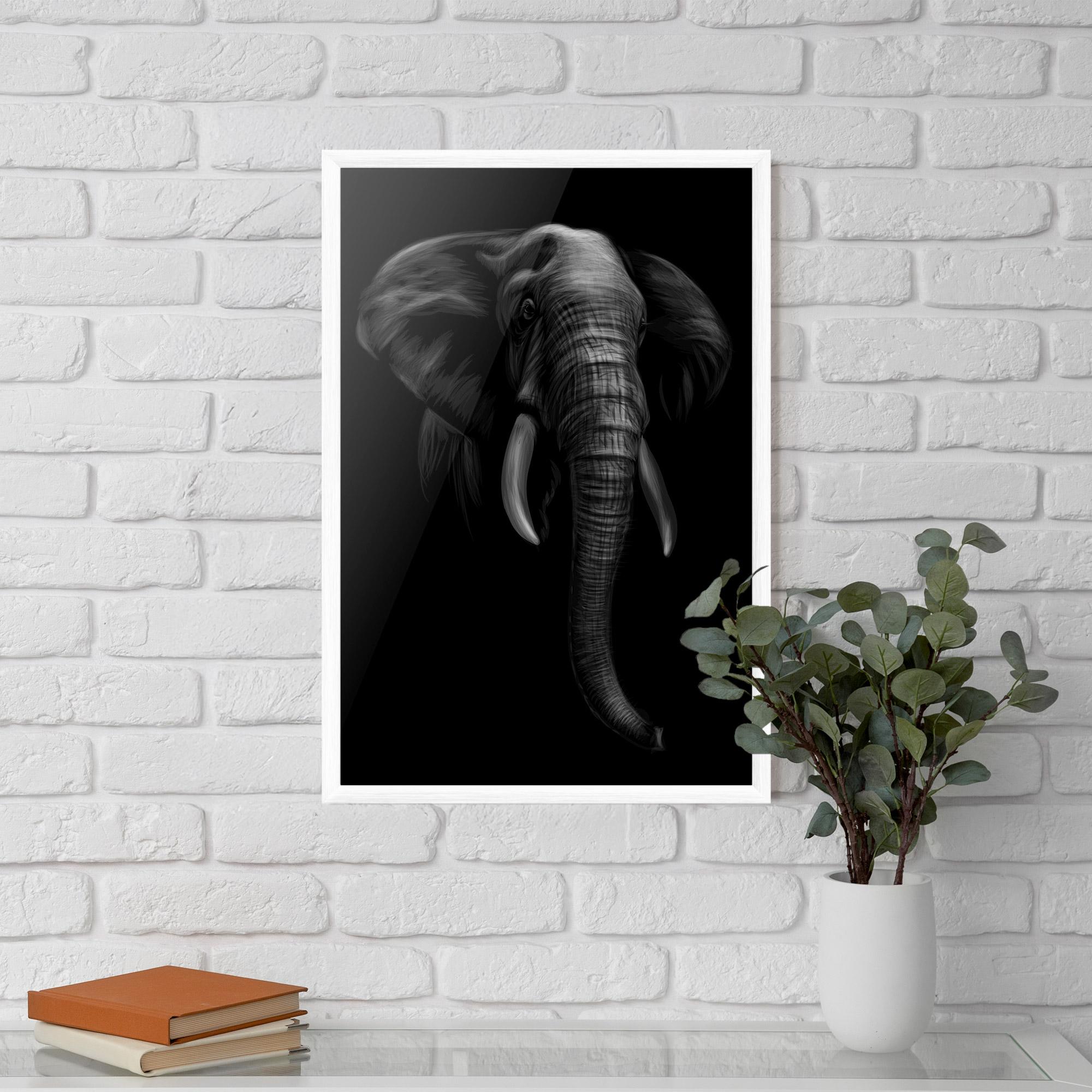 Рамкиран постер Elephant Head mockup 5