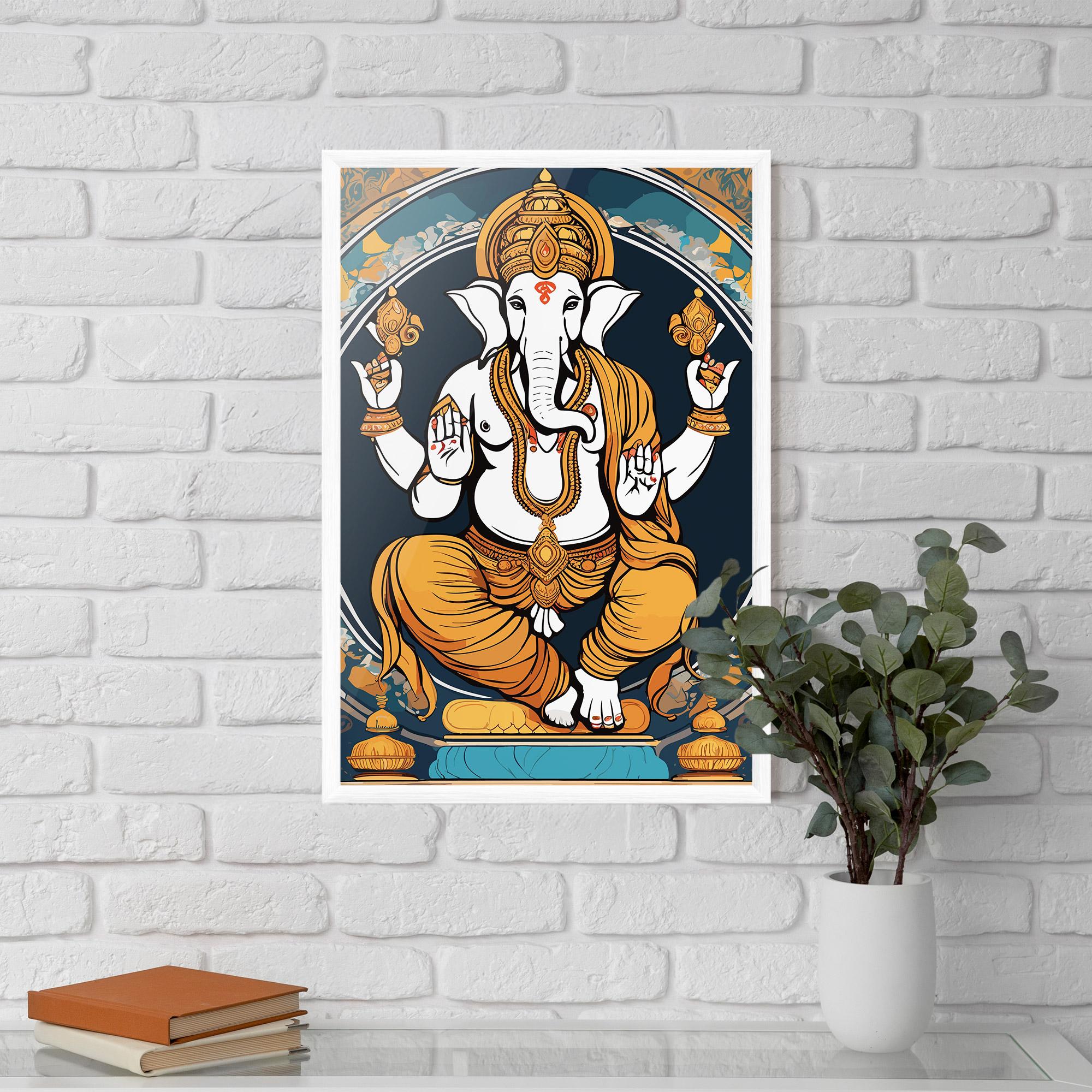 Рамкиран постер Gold Ganpati mockup 5