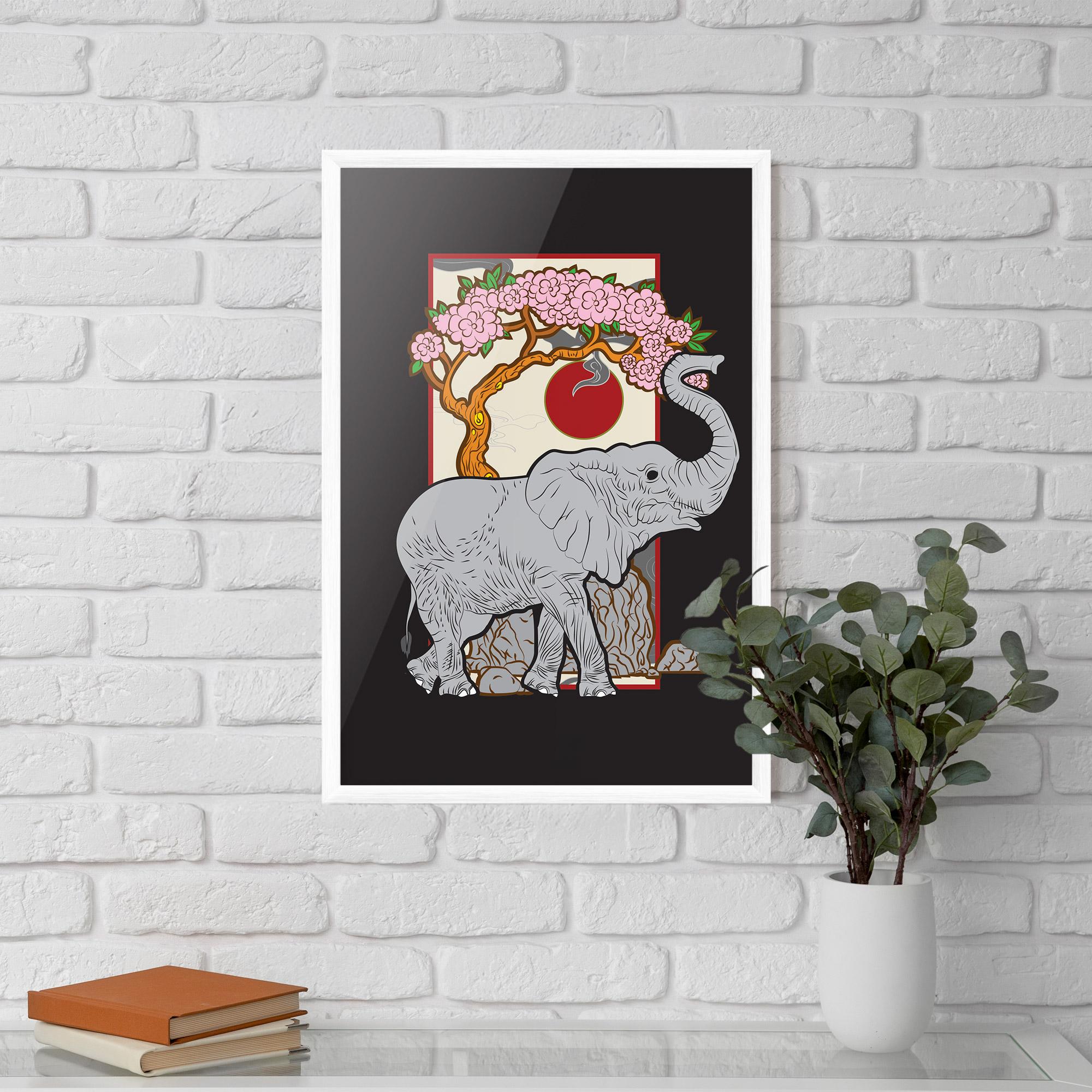Рамкиран постер Three Elephant mockup 5
