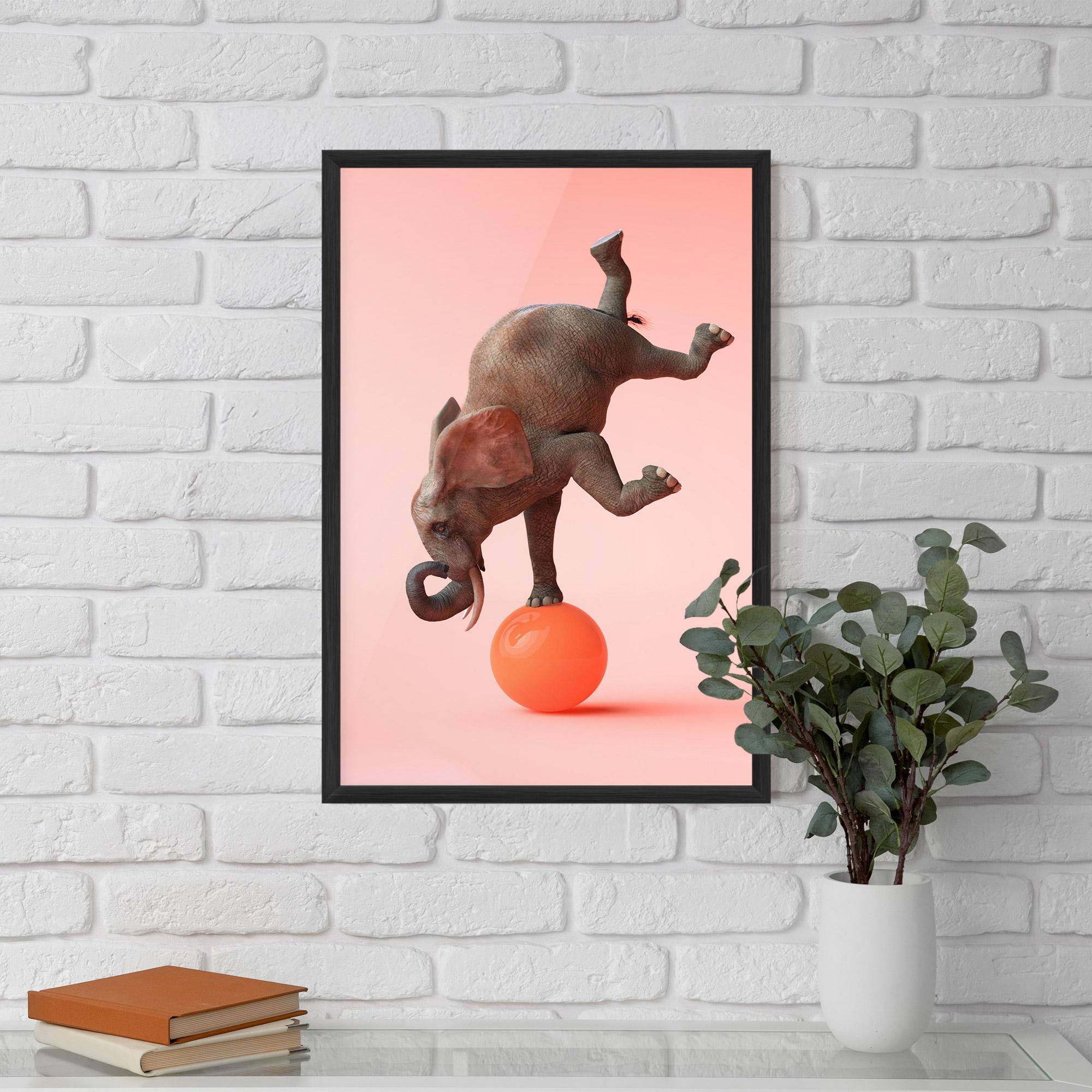 Рамкиран постер Ball Elephant mockup 5