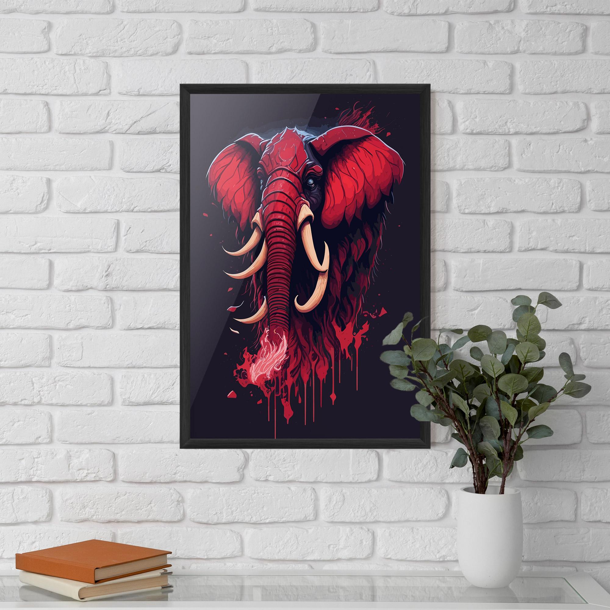 Рамкиран постер Bloody Elephant mockup 5