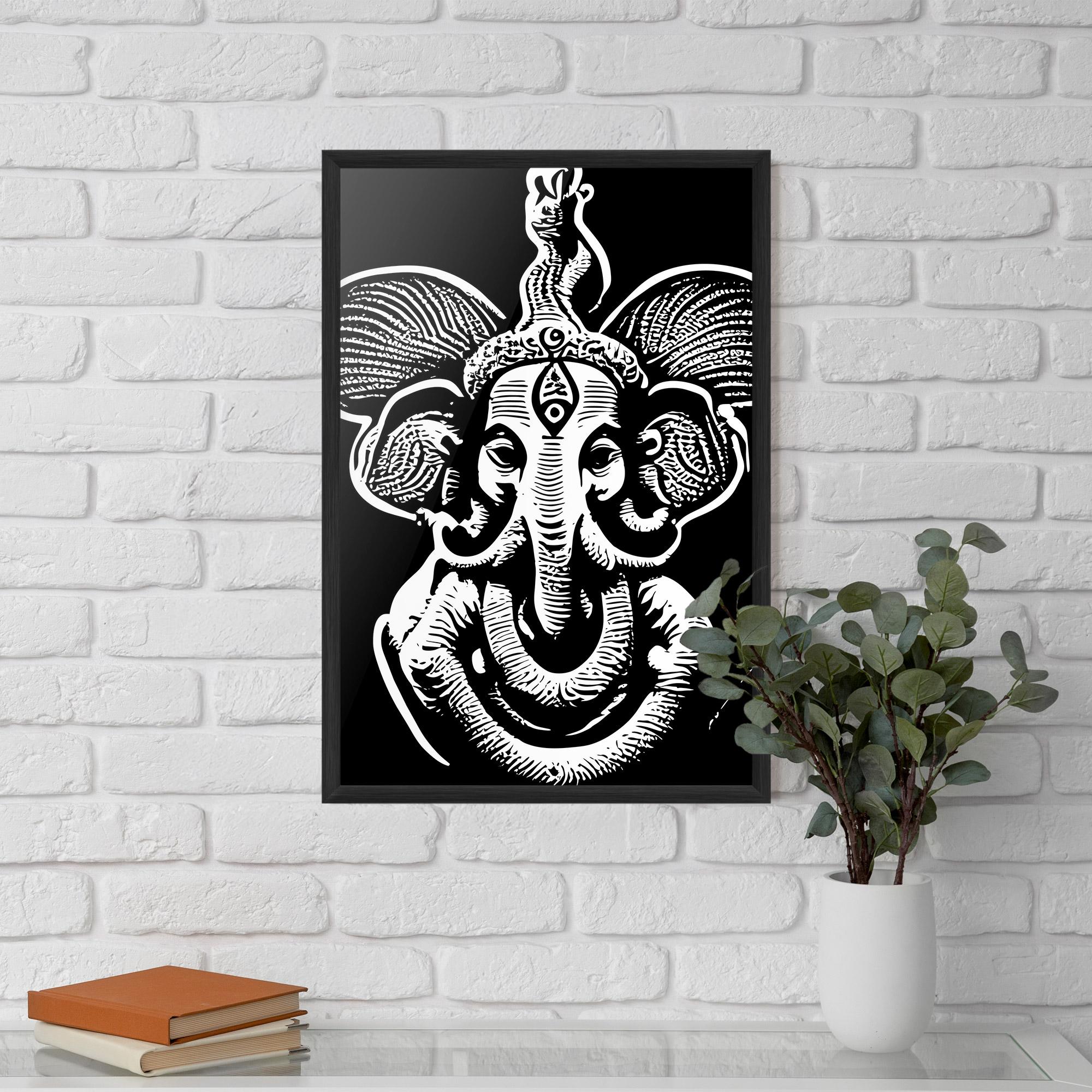Рамкиран постер White Head Elephant mockup 5