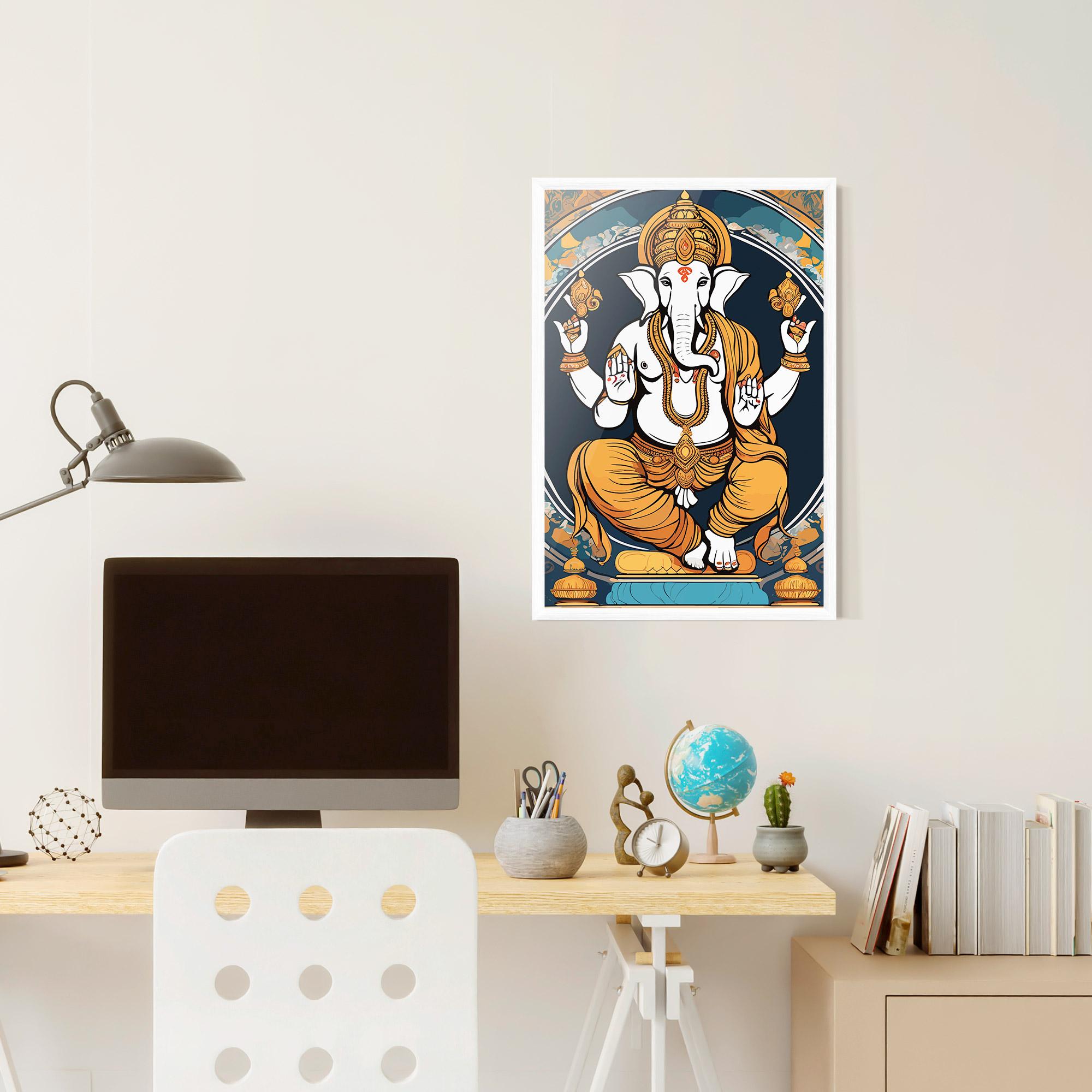 Рамкиран постер Gold Ganpati mockup 6