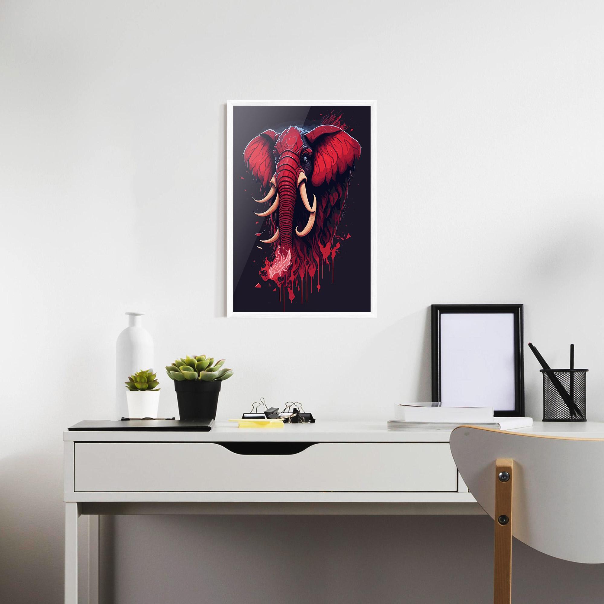 Рамкиран постер Bloody Elephant mockup 7