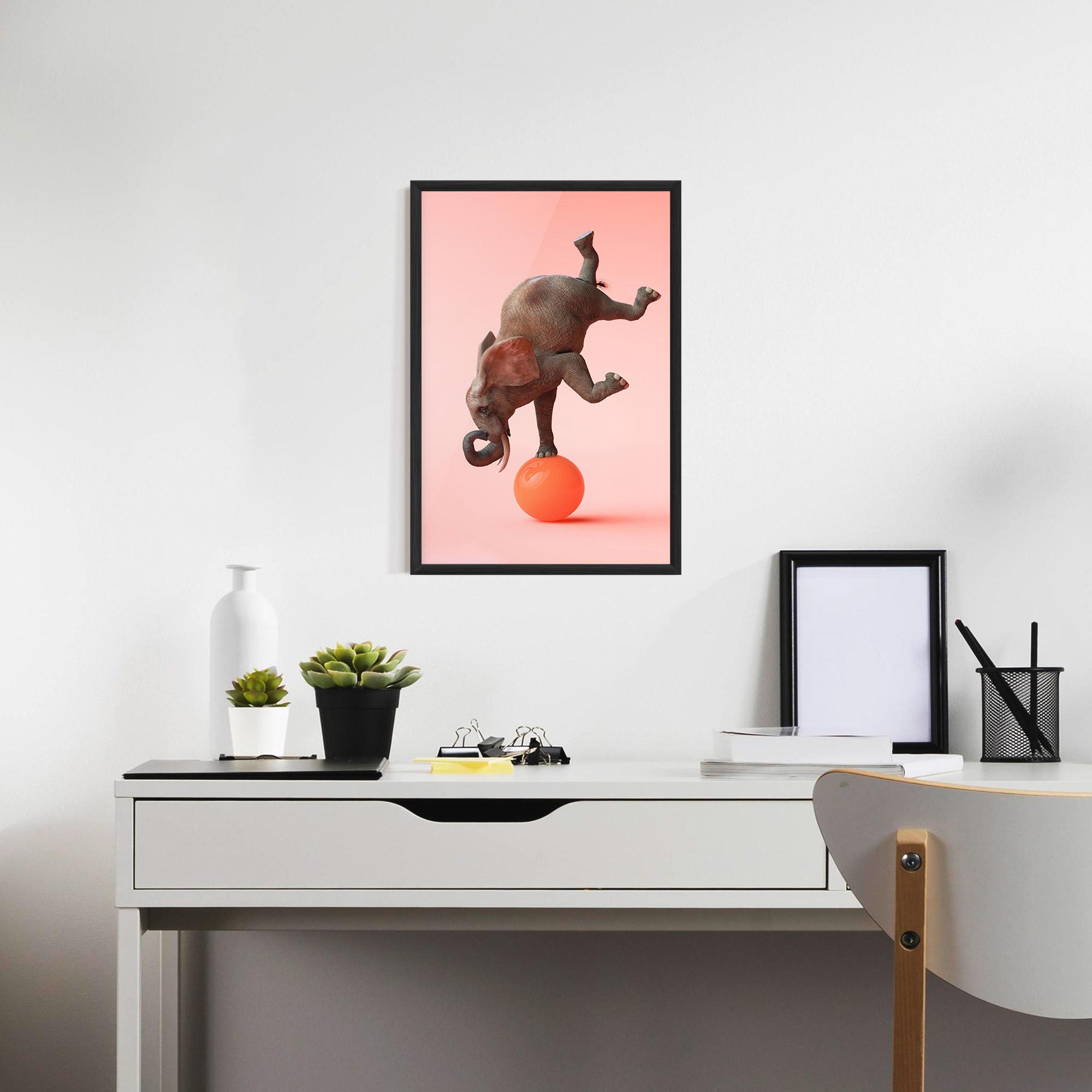 Рамкиран постер Ball Elephant mockup 7