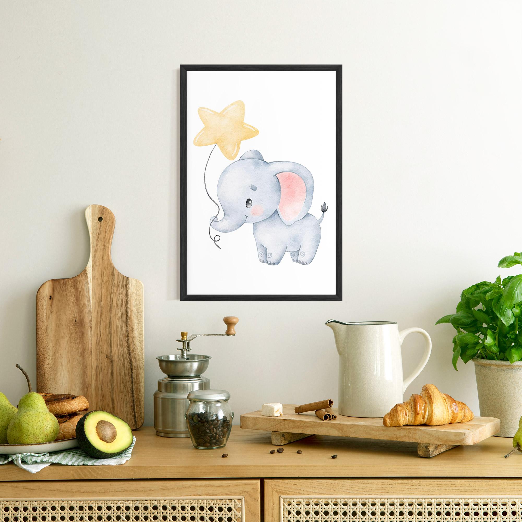 Рамкиран постер Baby Elephant Kids mockup 8