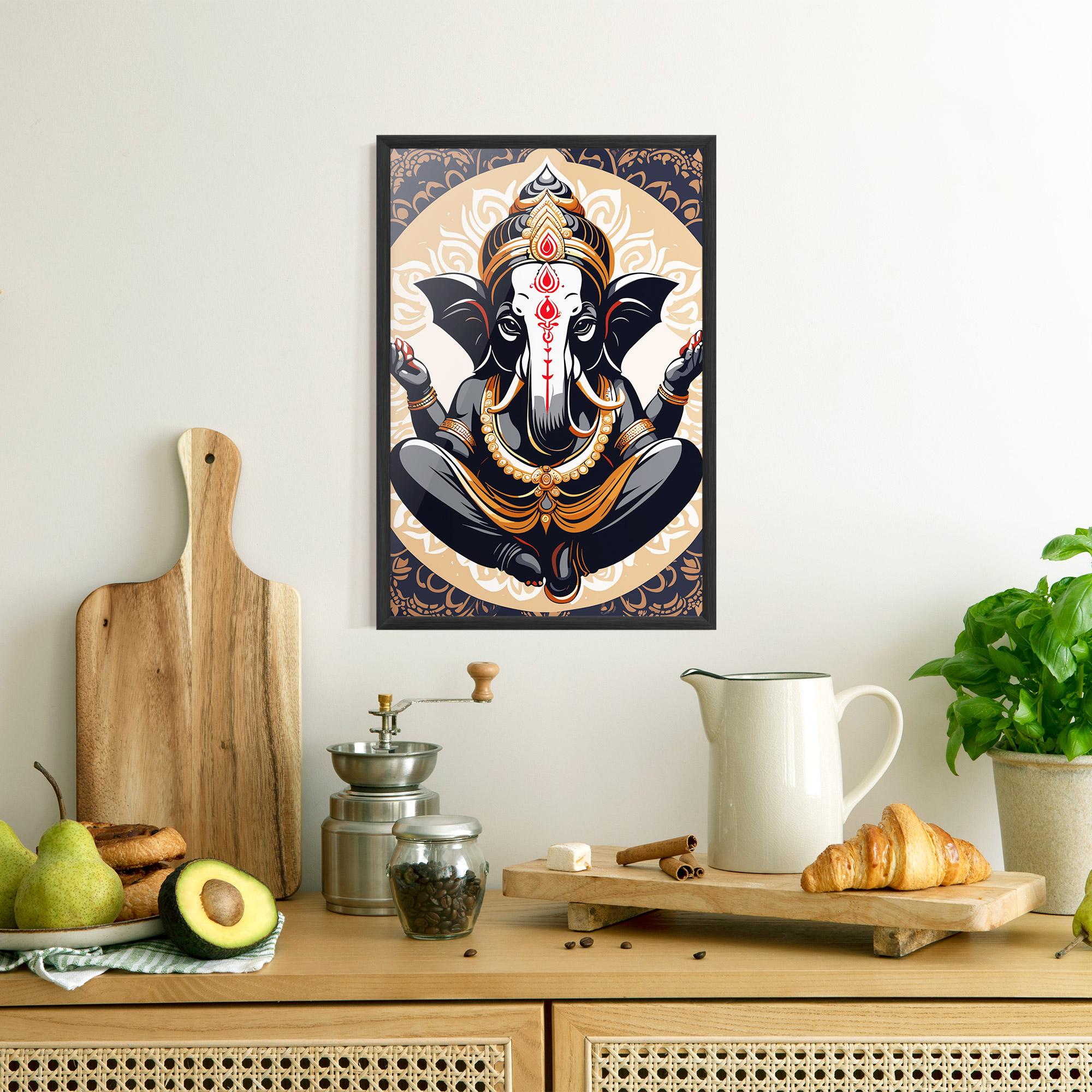 Рамкиран постер Elefant Color Mix mockup 8