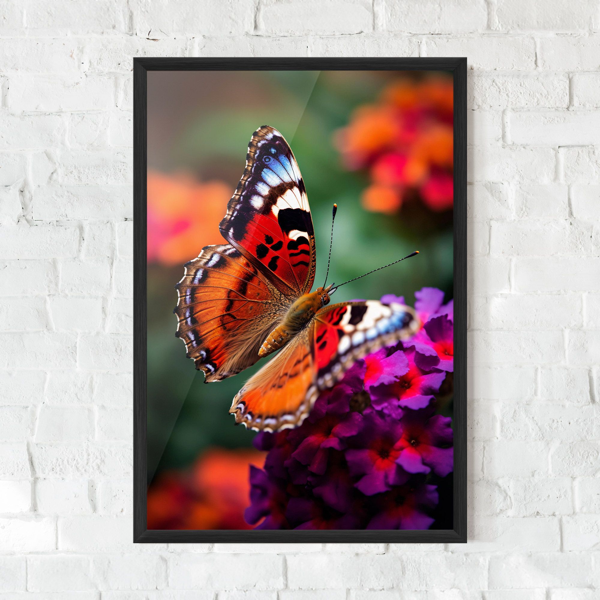 Red Blue Butterfly mockup 0