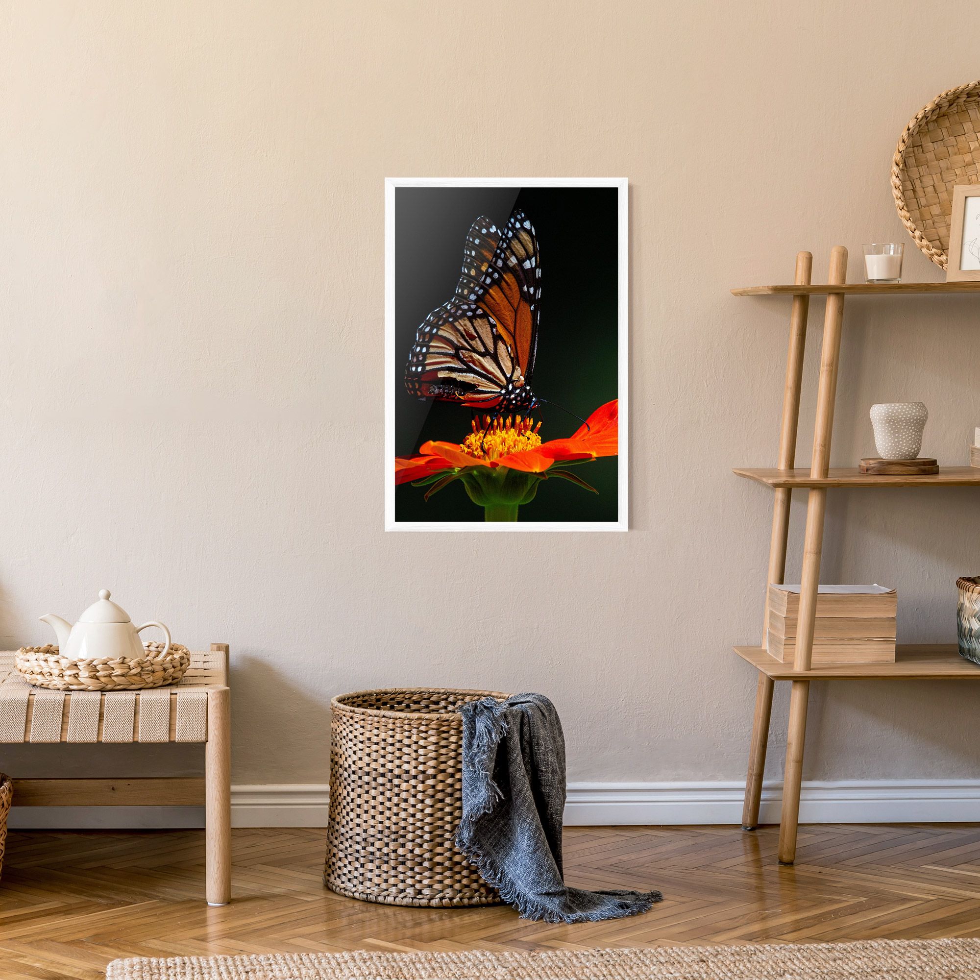 Dark Orange Butterfy mockup 9
