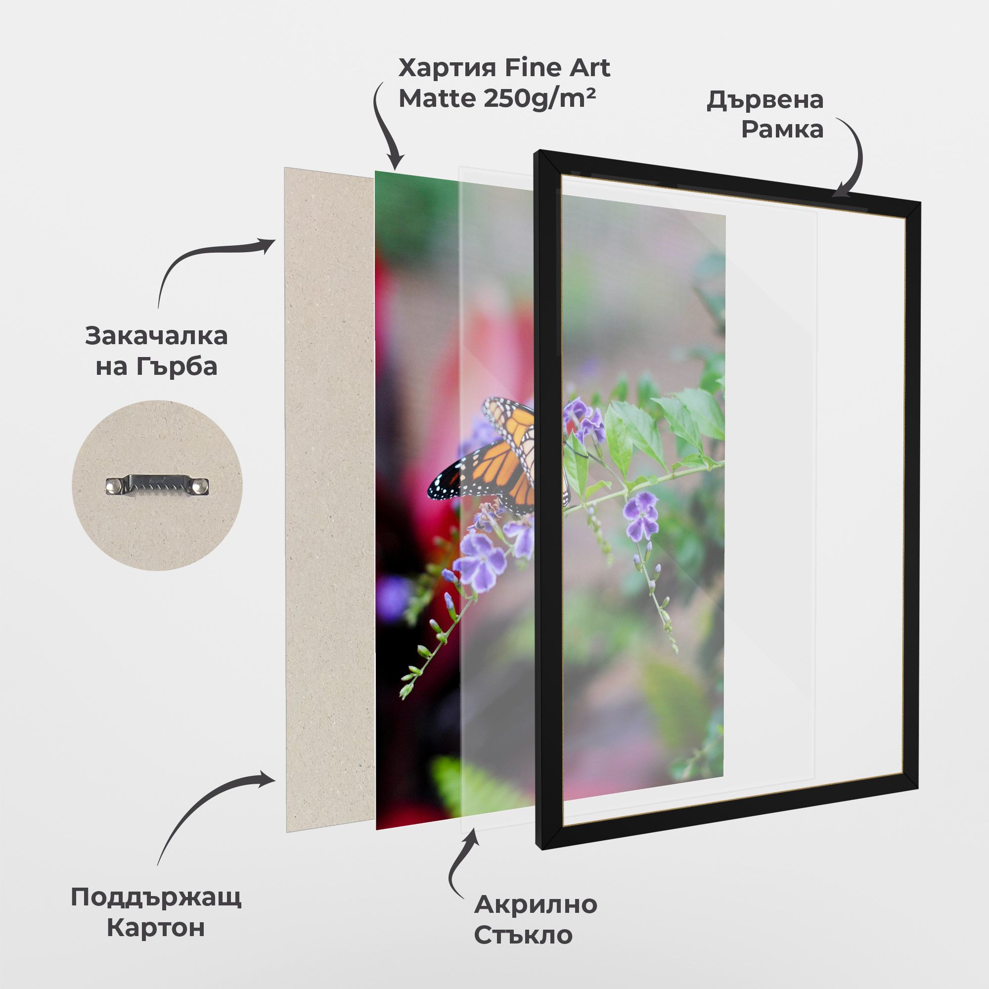 Strong Orange Butterfly mockup 1