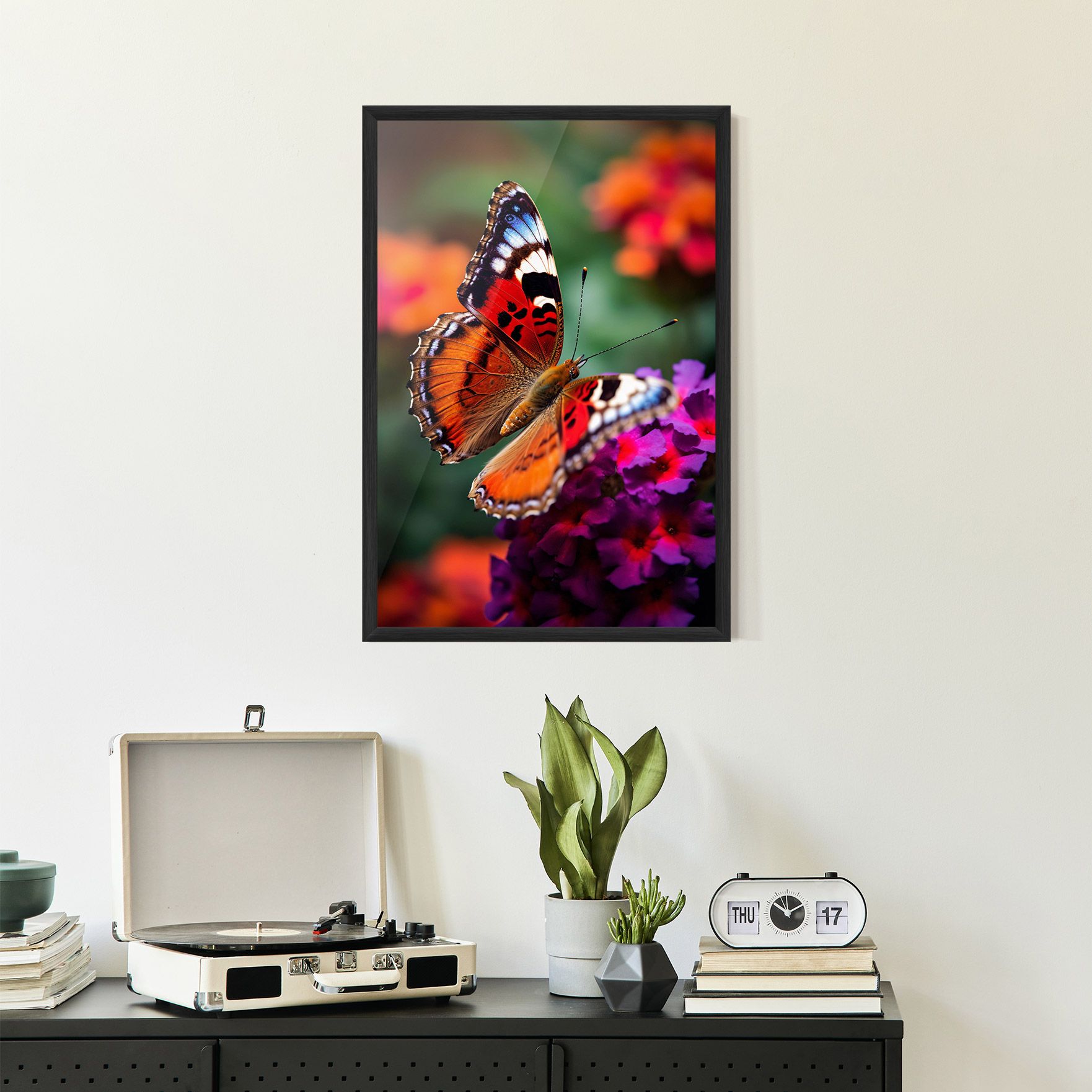 Red Blue Butterfly mockup 2