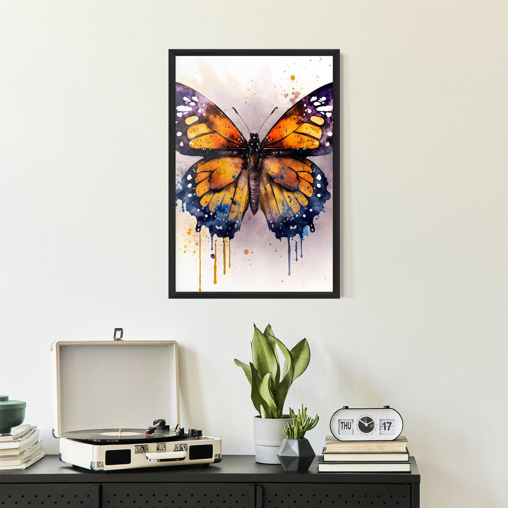 Рамкиран постер Watercolor Butterfly mockup 2