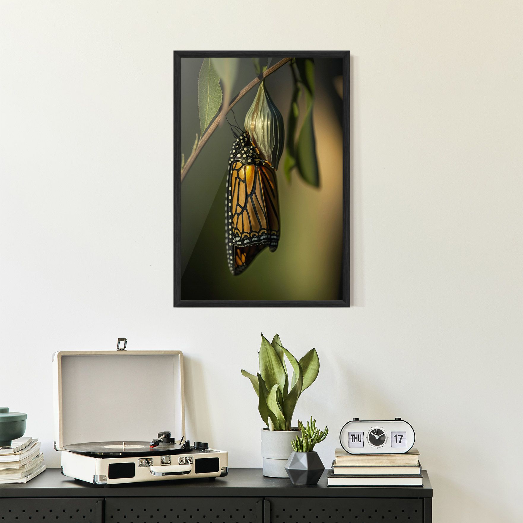 Yellow Black Butterfly mockup 2