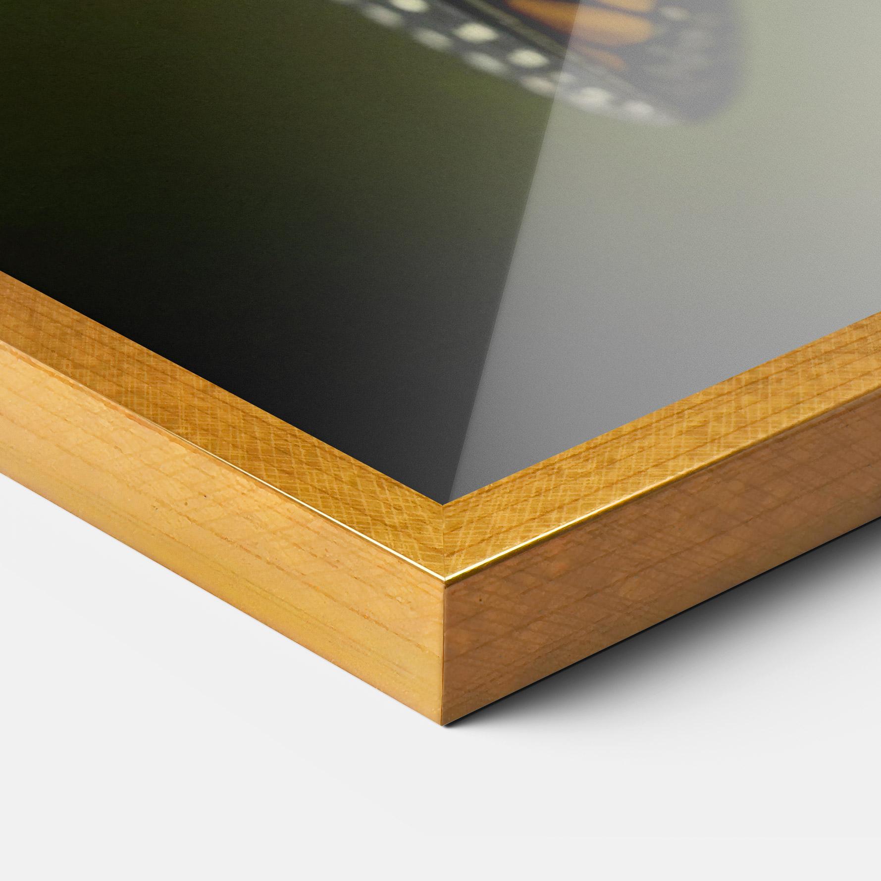 Рамкиран постер Yellow Black Butterfly mockup 3