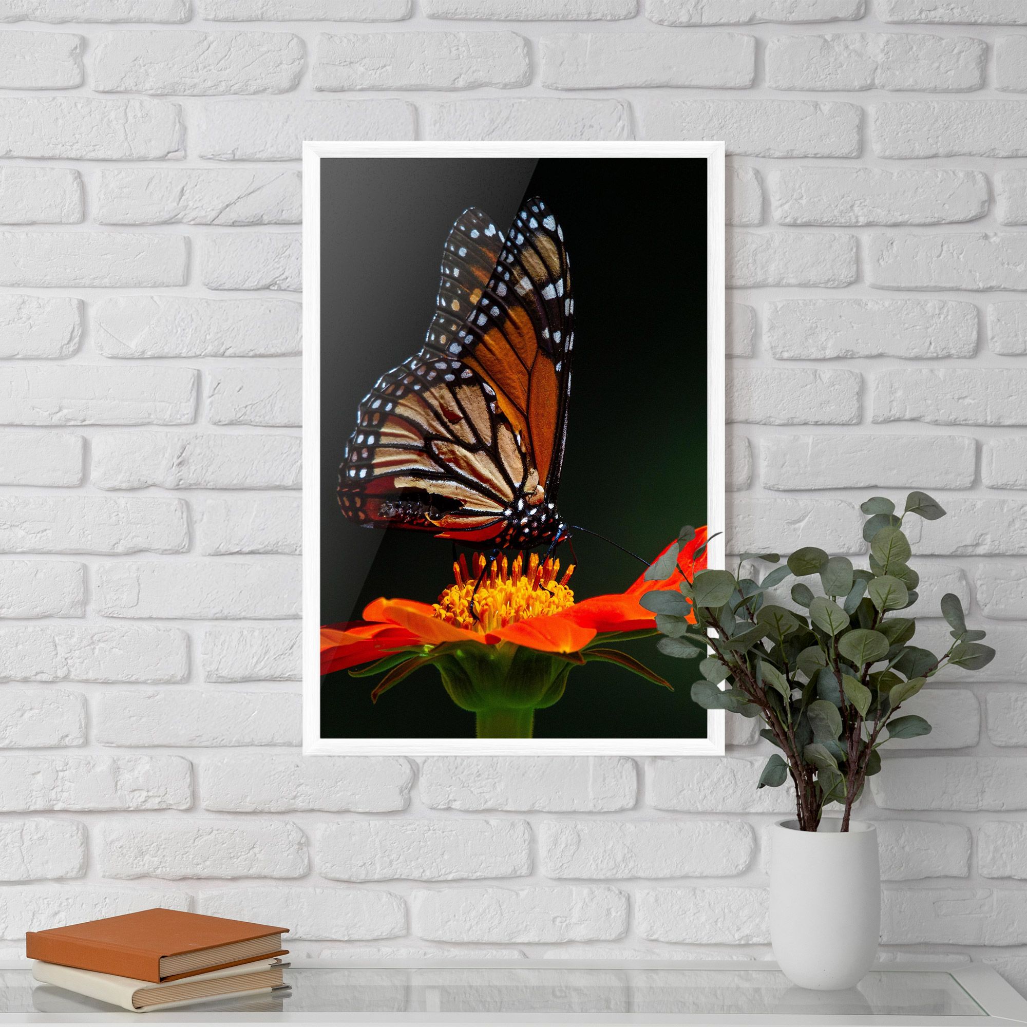 Dark Orange Butterfy mockup 5